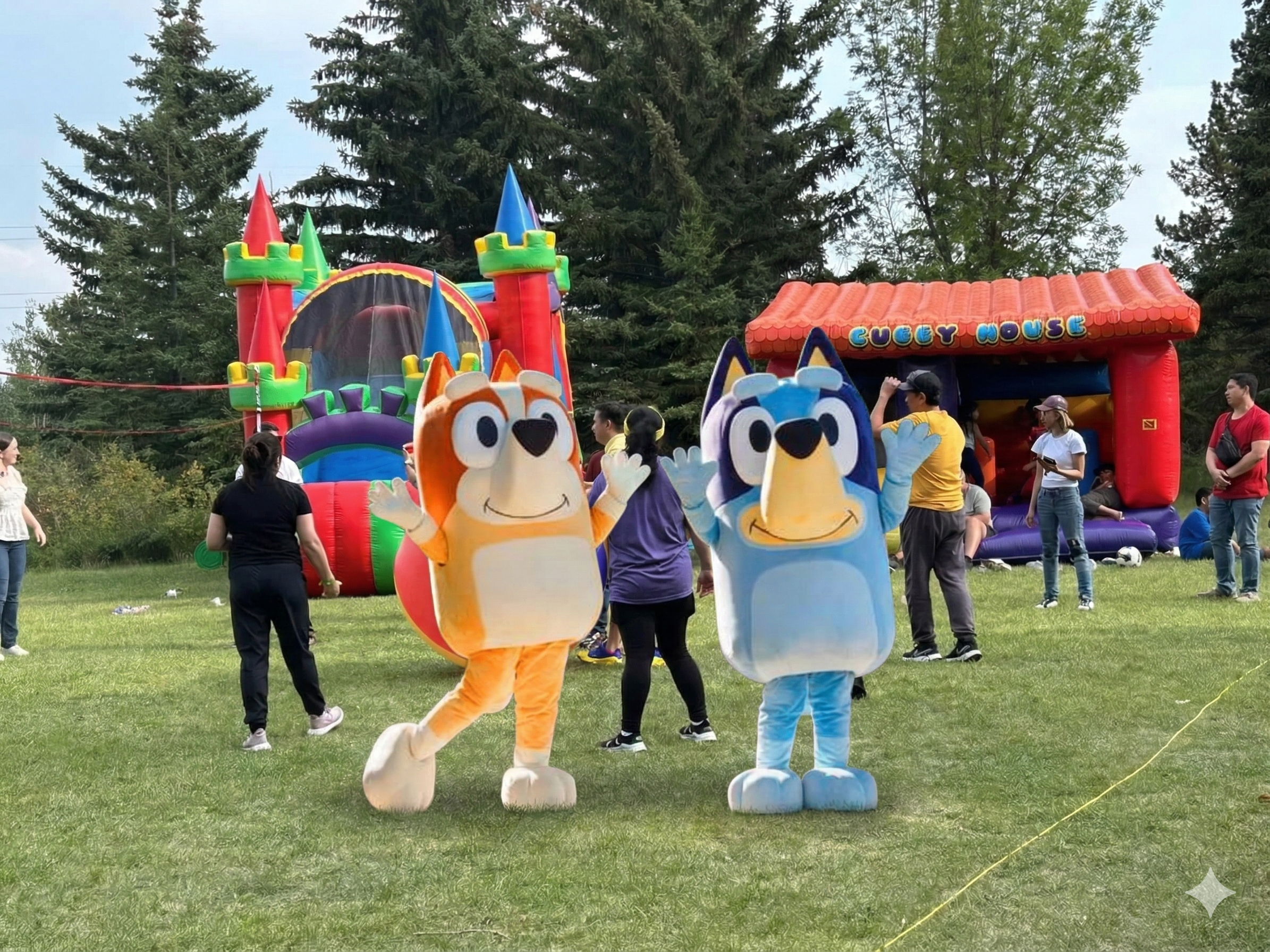 Mascot having fun at local event