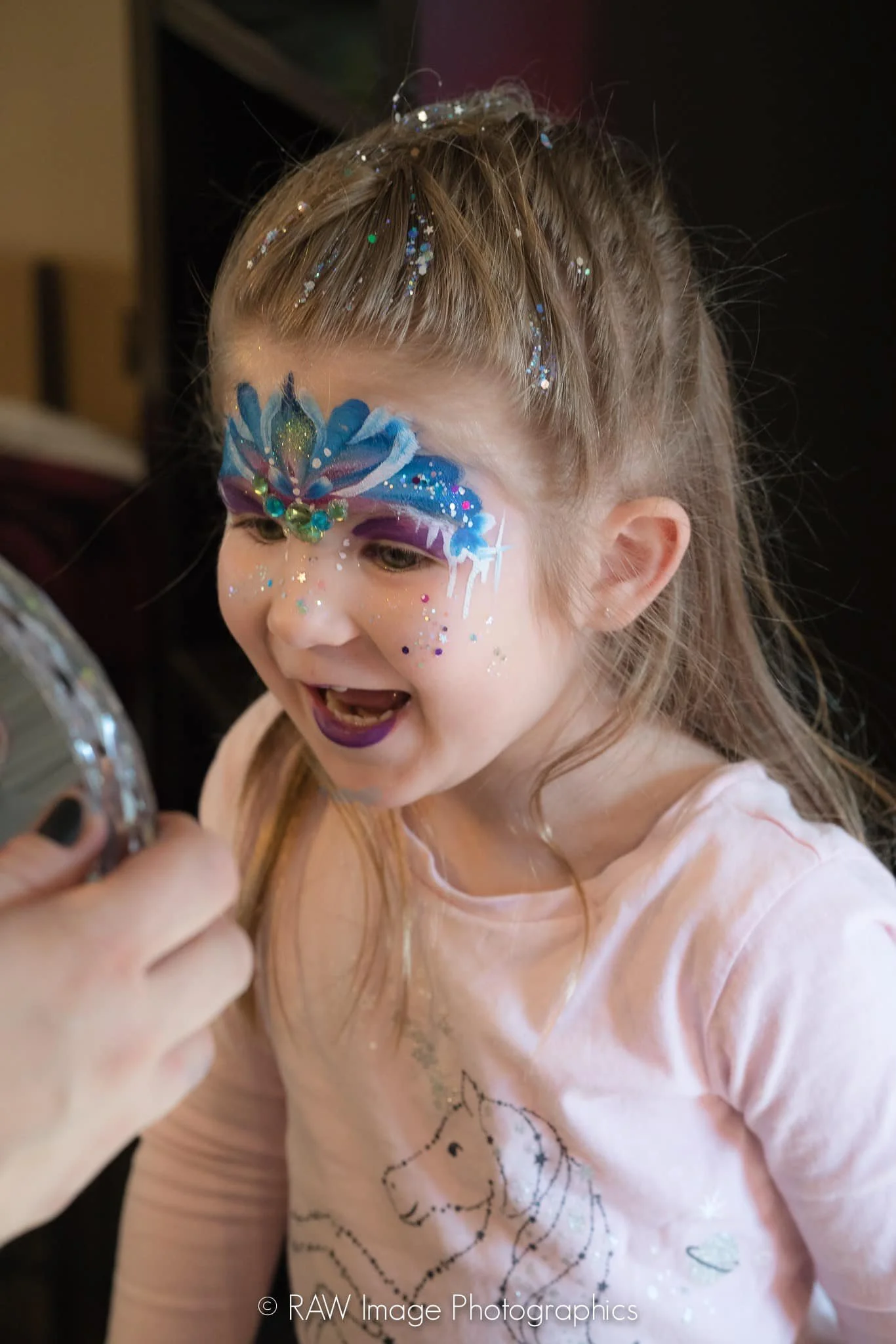 Kids Princess face painting design by Magic Pixie Entertainment in Edmonton