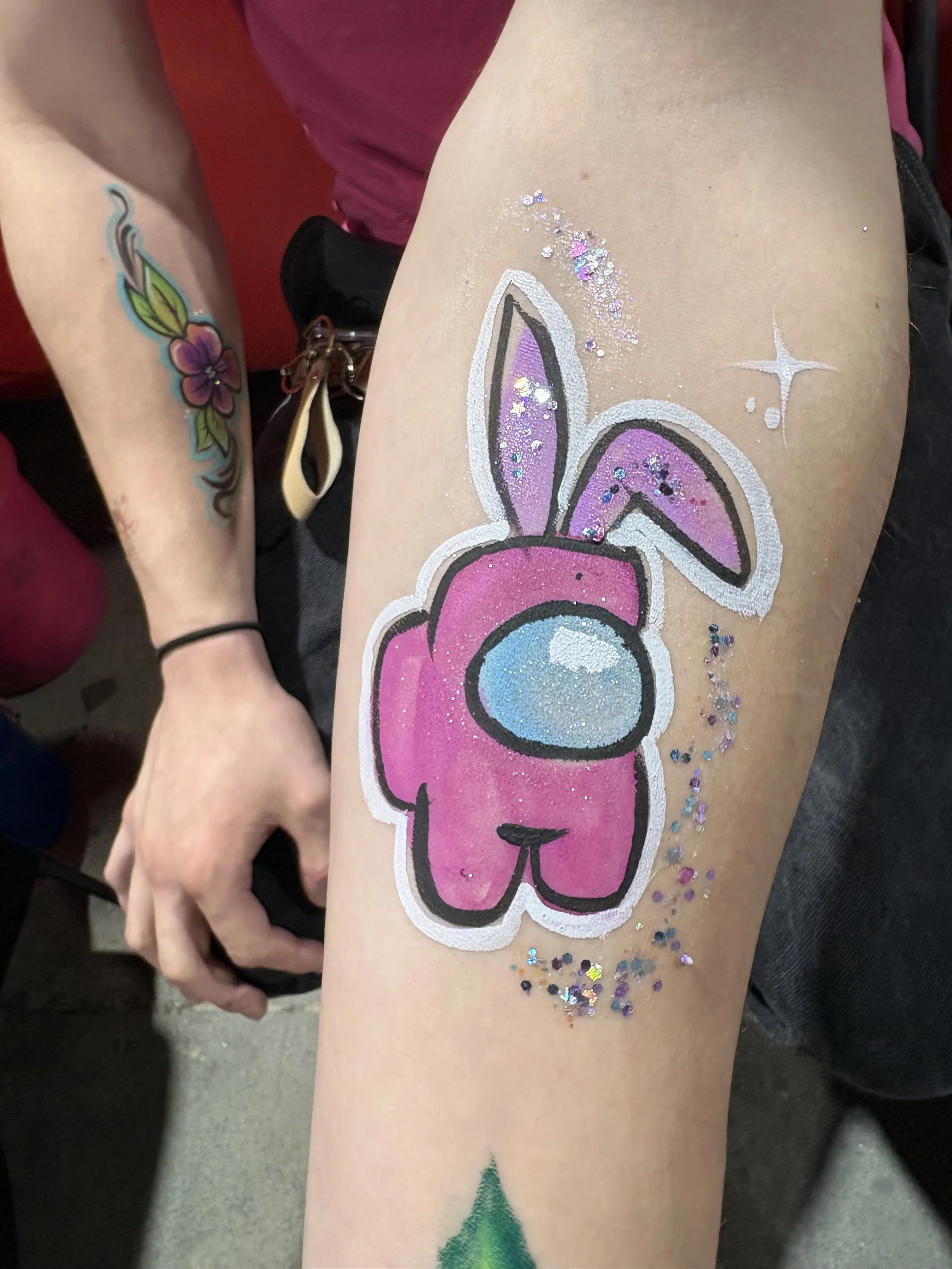 Kids among us face painting design by Magic Pixie Entertainment in Edmonton