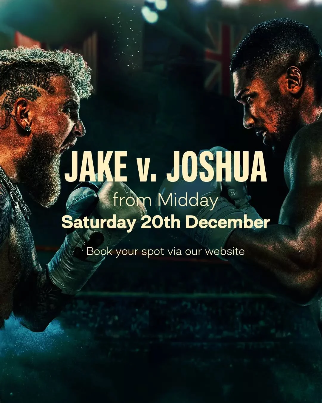 Jake v Joshua.
Saturday 20 December | From midday
Live at The Fifth Province.
Book now.
