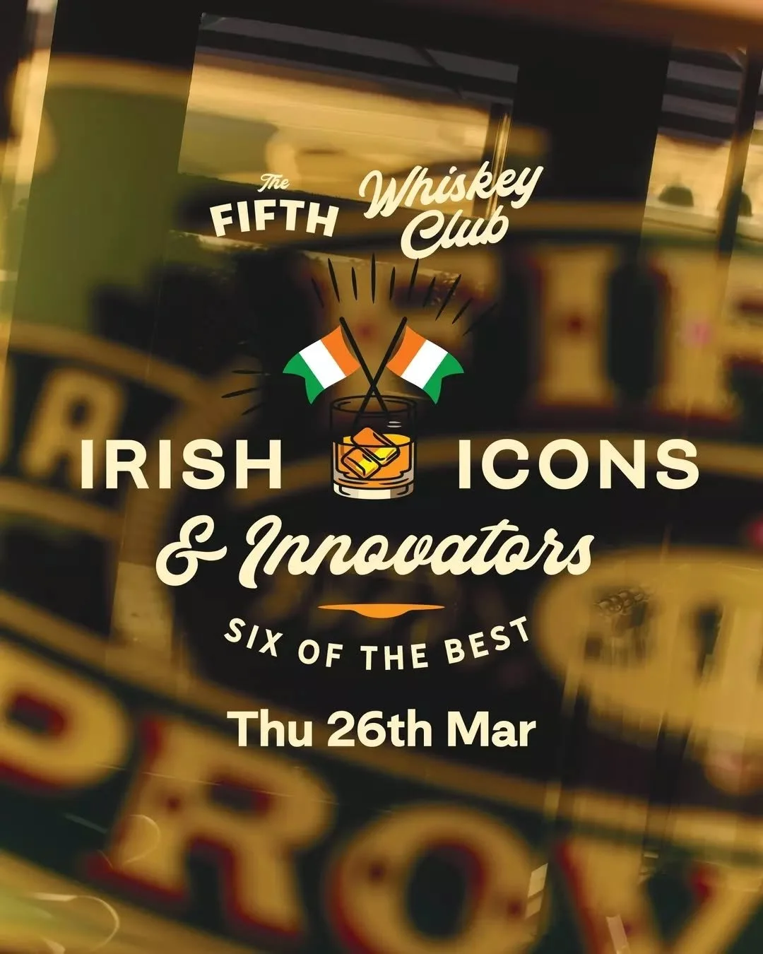 Irish Icons &amp; Innovators is a guided tasting that sets the historic benchmarks of Irish whiskey producers against the distillers shaping its future &mdash; a conversation between tradition and progression.

Across the evening, we'll pour six prem