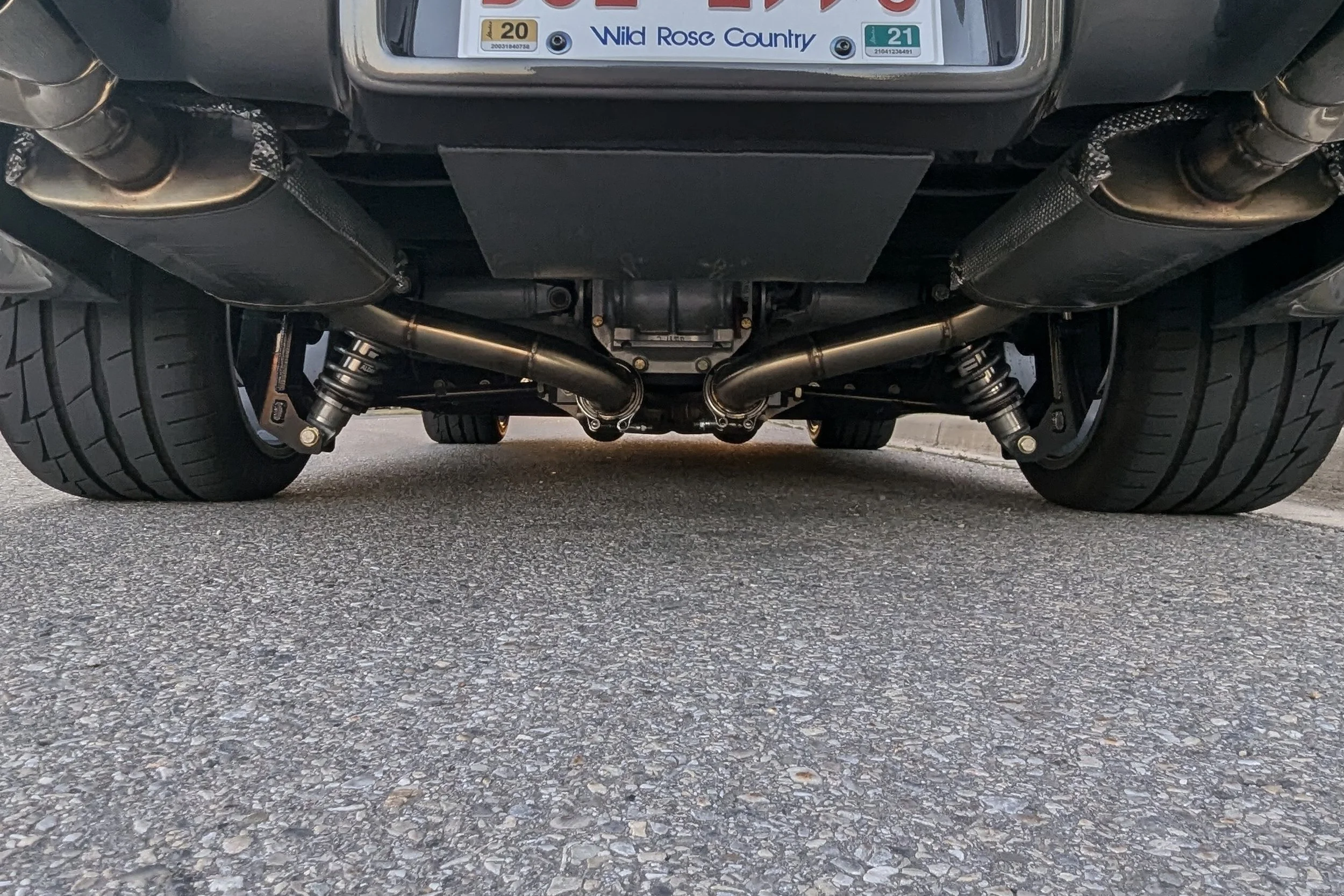 CRCD rear coilover mounts on display