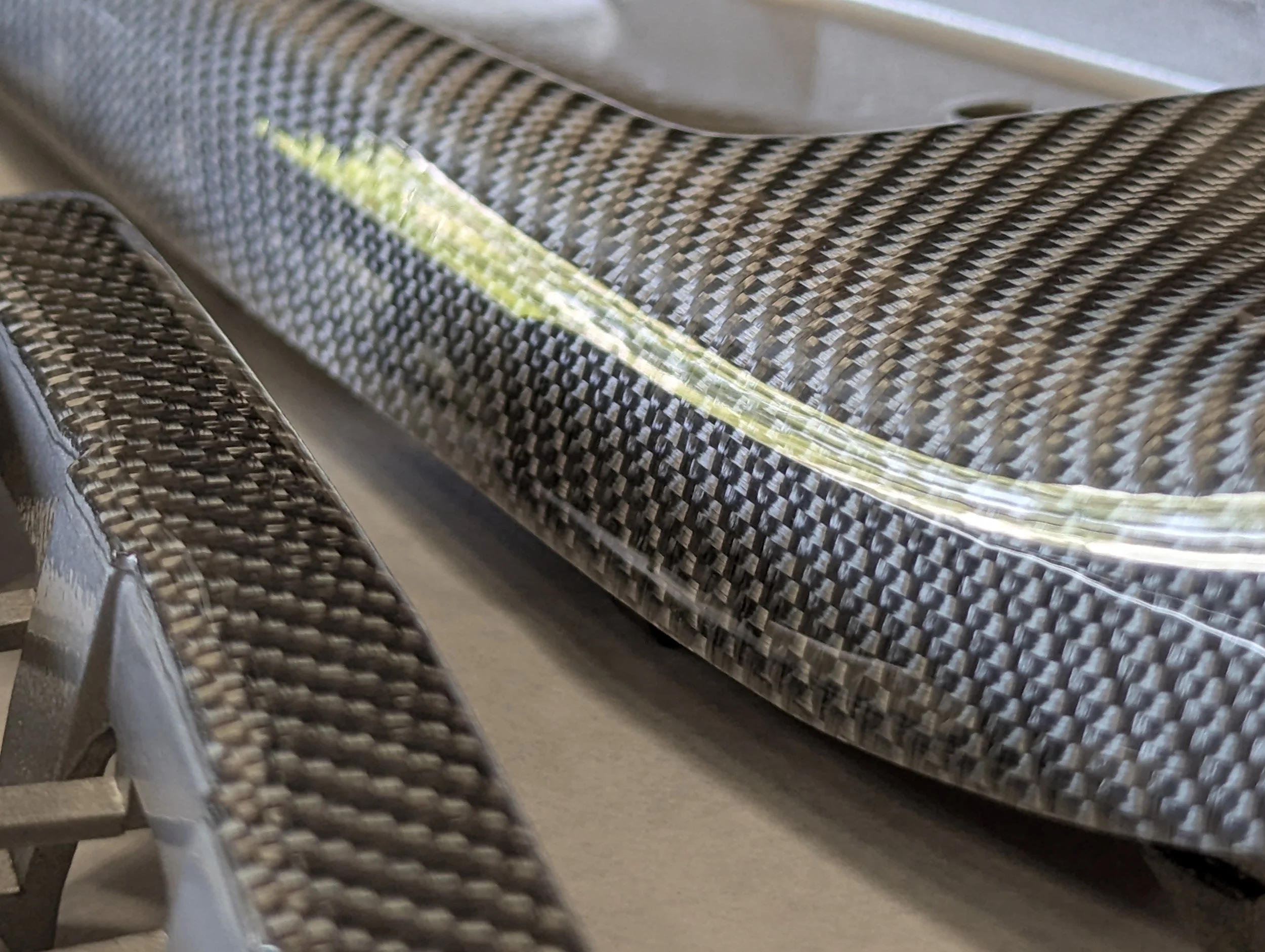 Custom skinned silver carbon fiber BMW interior trim