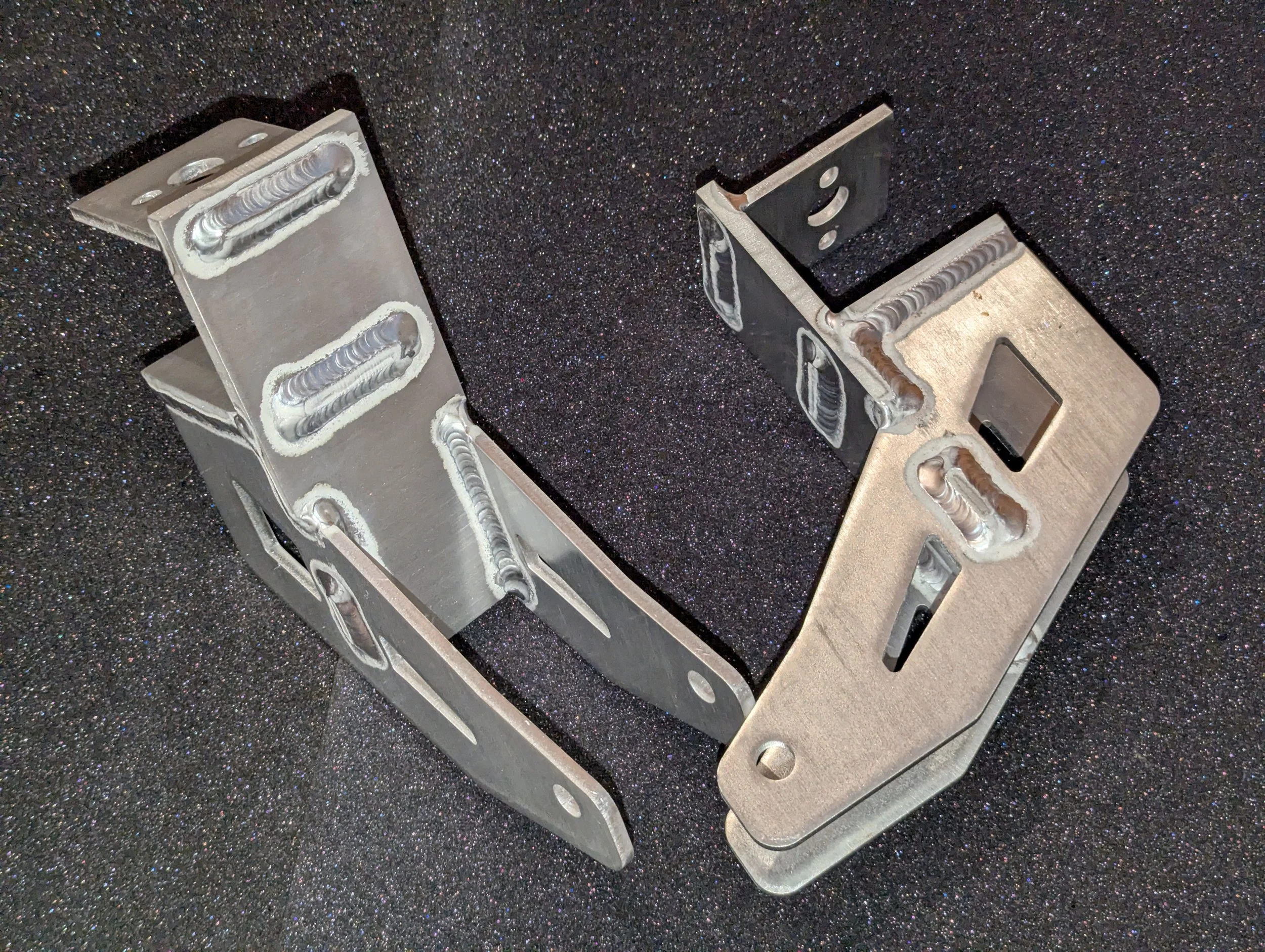 Custom Low Profile Lower Coilover Mounts for a C3 Corvette Race Car