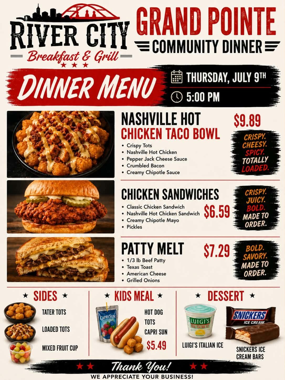 Dinner Menu