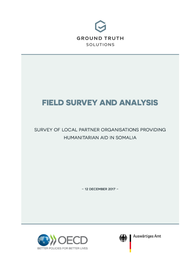 Field survey and analysis - survey of local partner organisations providing humanitarian aid in Somalia