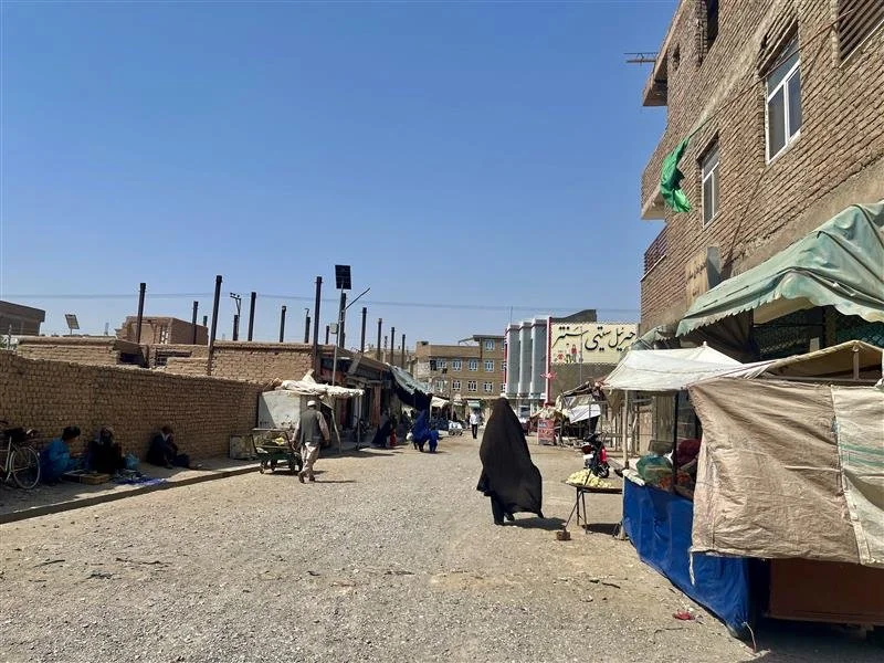 A woman walking on the streets of Jabreal in Herat.jpeg