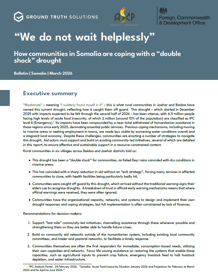 “We do not wait helplessly”: How communities in Somalia are coping with a “double shock” drought