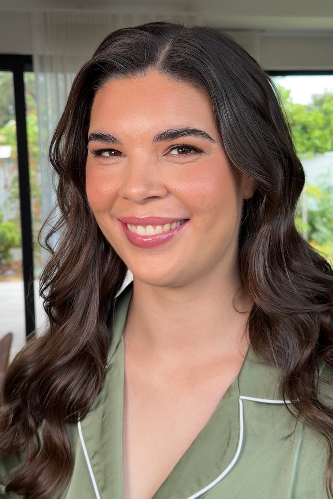 natural glowing bridesmaid makeup look soft makeup Adelaide bridal