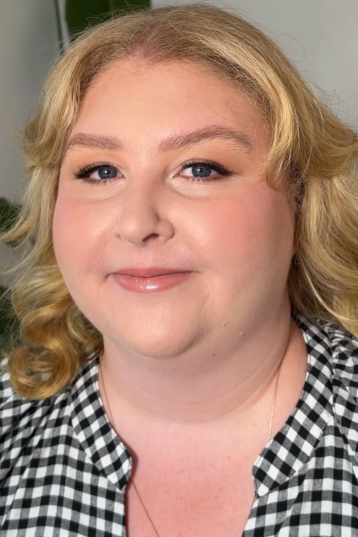 soft glam event makeup look glowing fair skin