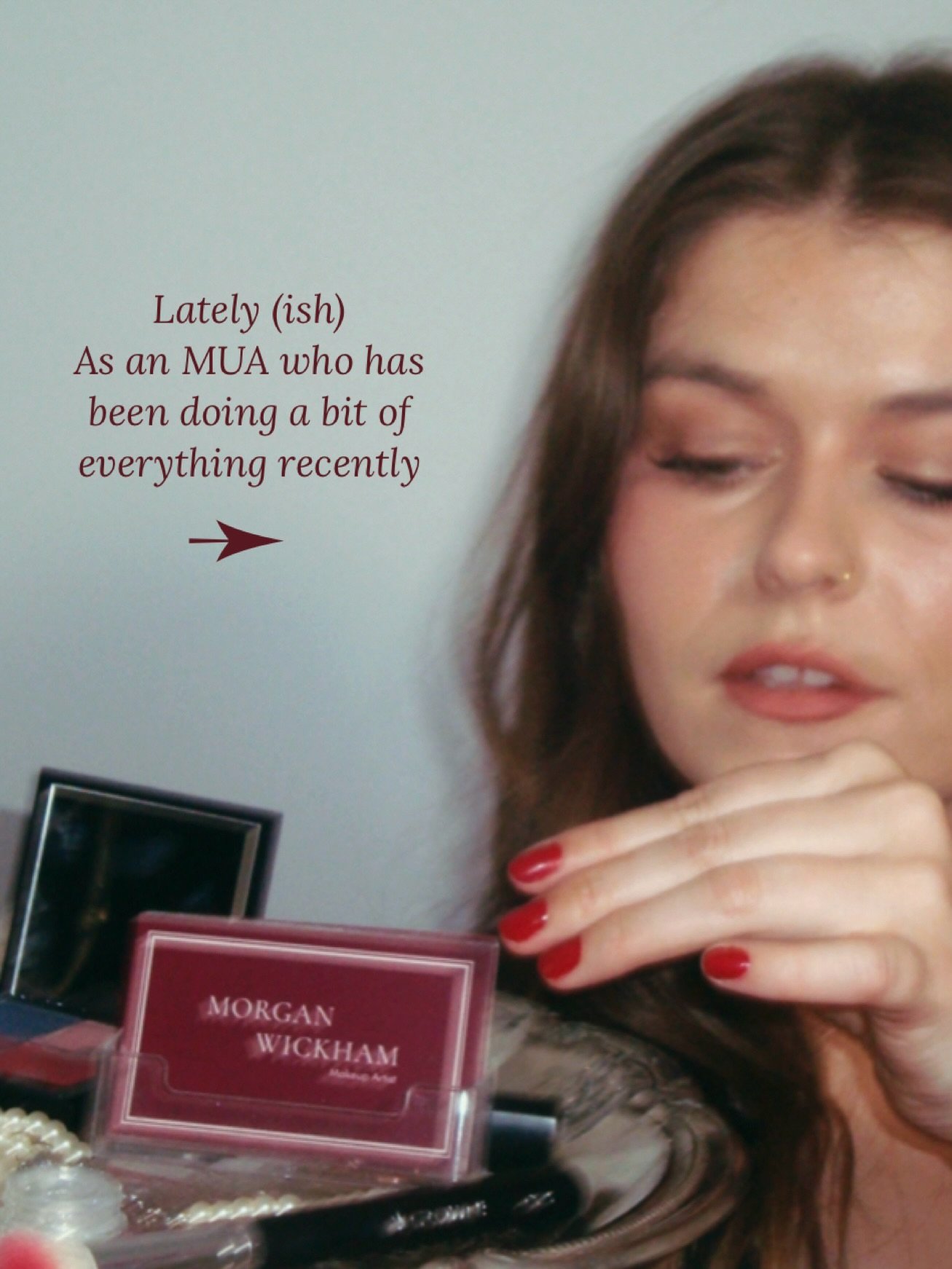 In my side quest era apparently 🎨 
Adelaide MUA life lately (ish)&hellip;

1. Warm smokey glam on my fave 
2. On set with @esquire.australia @valtteribottas 
3. Gorgie Claudia and her gals wedding ready ✨
4. A fun blue moment 
5. Nicole and Rhiannon