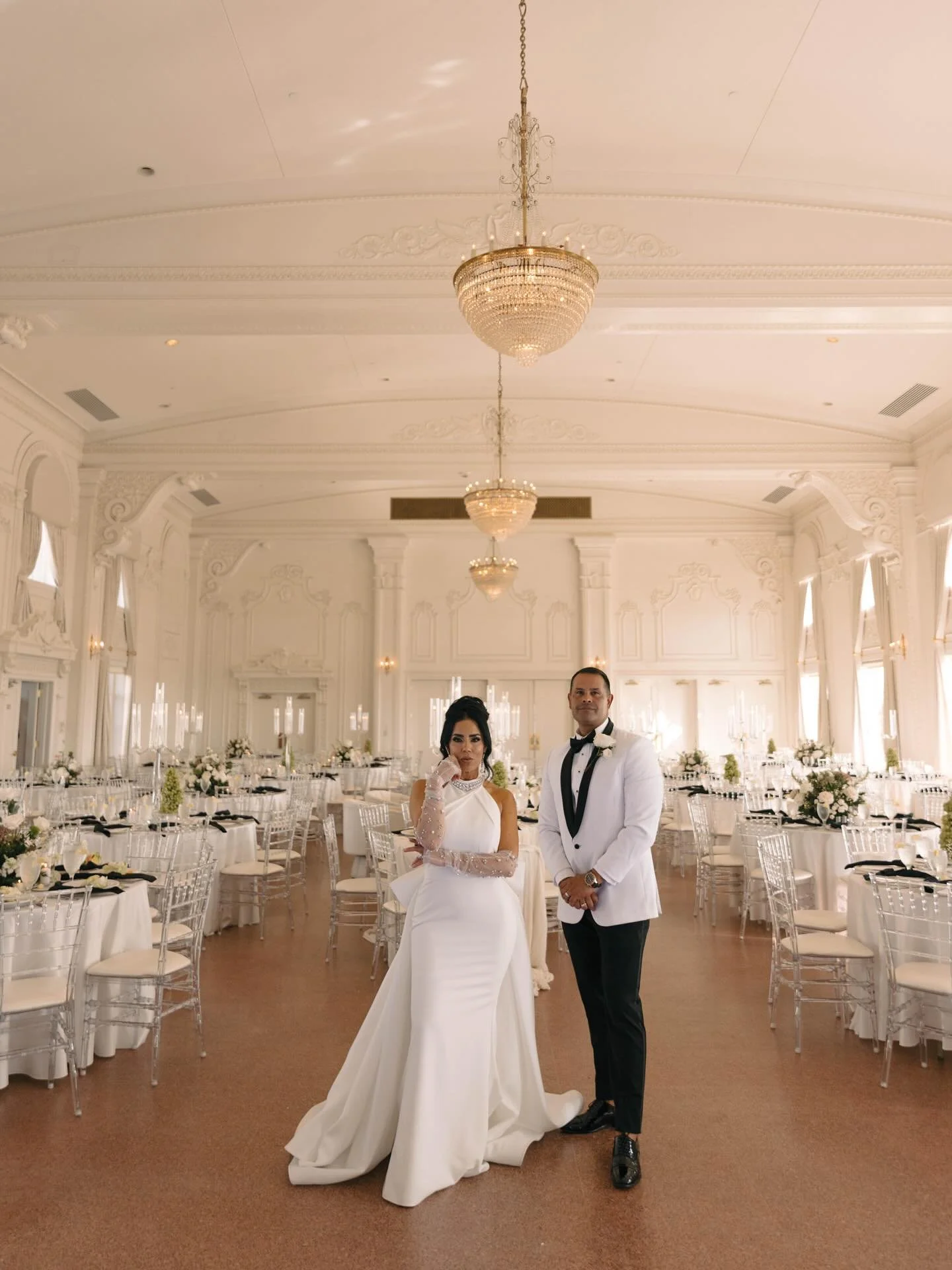 Celebrating The Baeza’s all night long in this stunning Reception hall!π€
From the details on the serpentine head table, to the lottery ticket favors for guests, no detail was missed in making this wedding day a memorable day for the Newlyweds