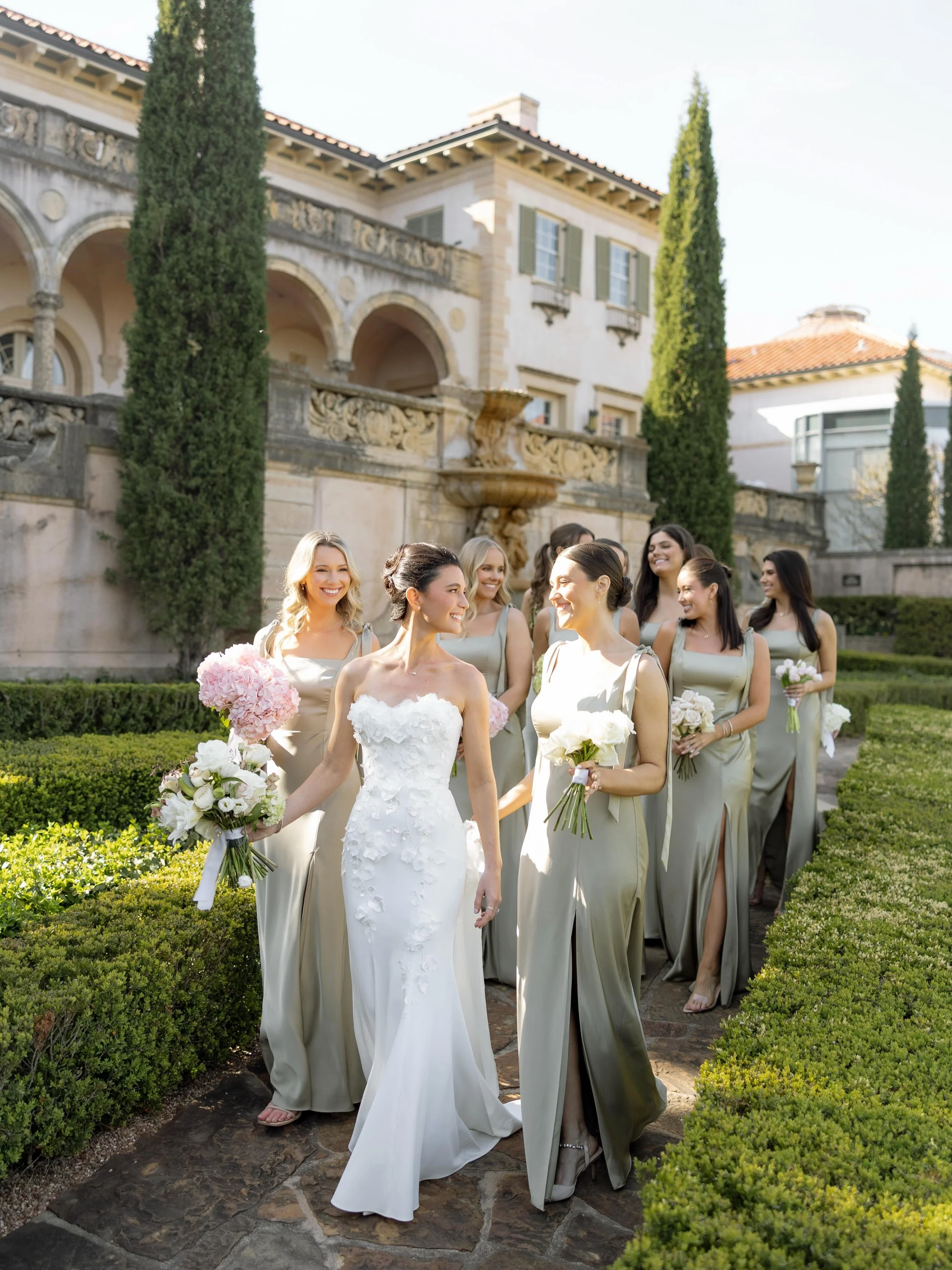 Starting your forever @philbrookmuseum in a garden dreamscape!✨☀️🍃🌿

Venue: @philbrookmuseum 
Wedding Planner: @infinityroseeventsco 
Photography: @cassidyelise.co 
Florals, String &amp; Bistro Lighting: @okiefloralco 
Hair: @sampalmerhair 
Makeup: