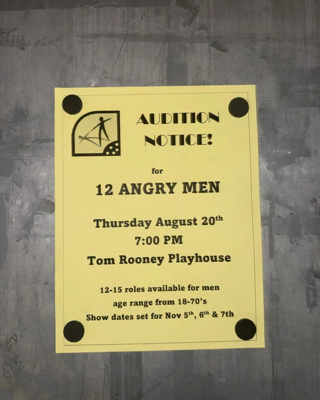 Auditions for 12 Angry Men 