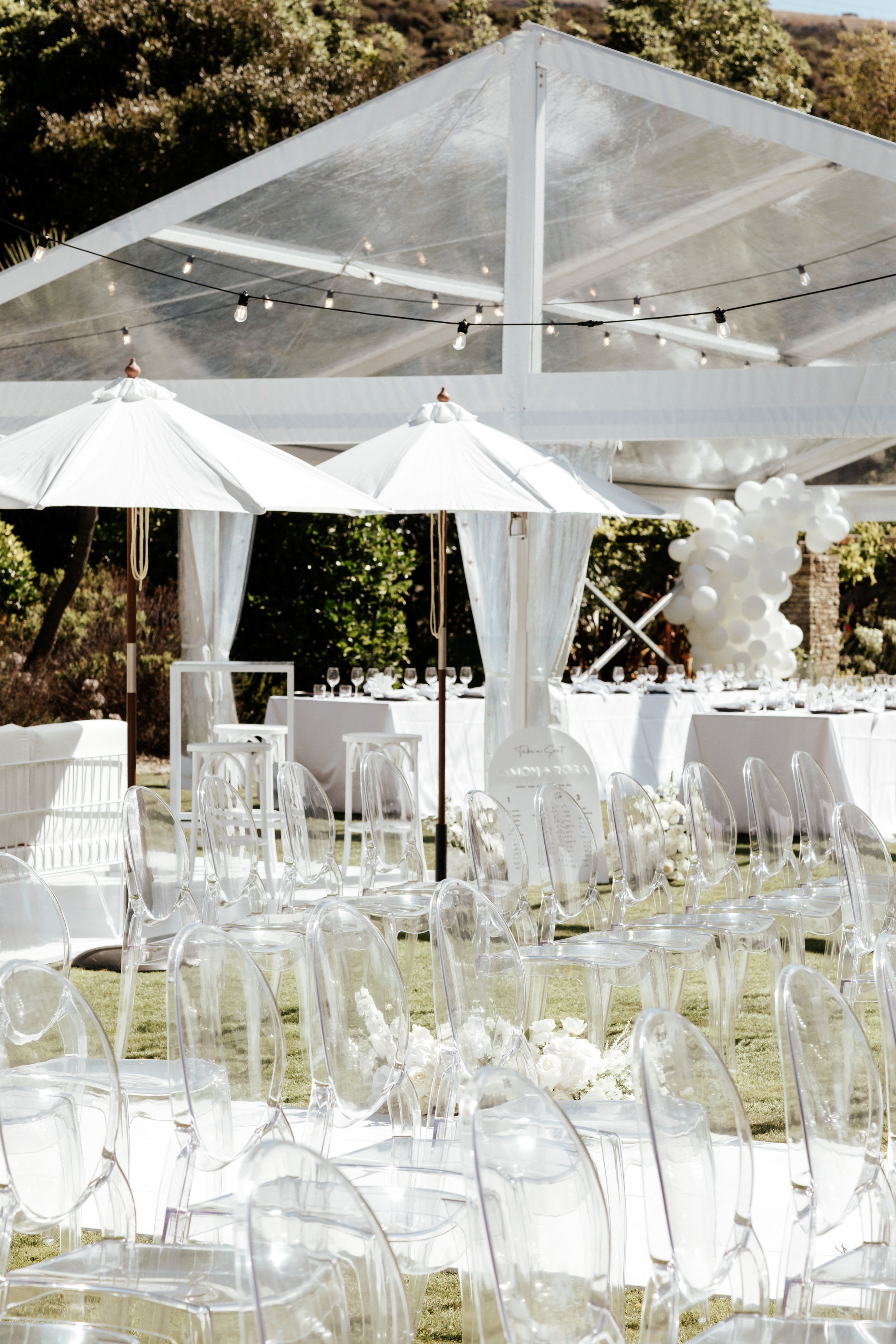 All white wedding with marquee - Truly Yours NZ