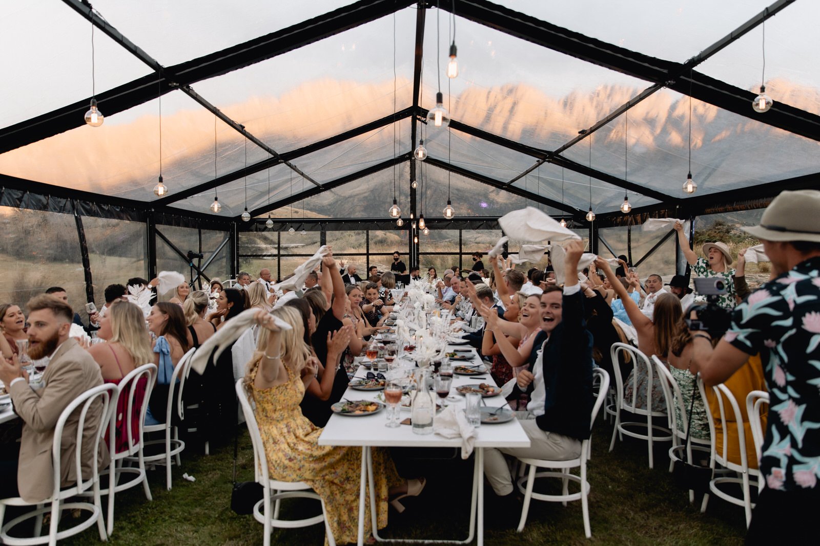 black and white themed wedding marquee hire - NZ Truly Yours 