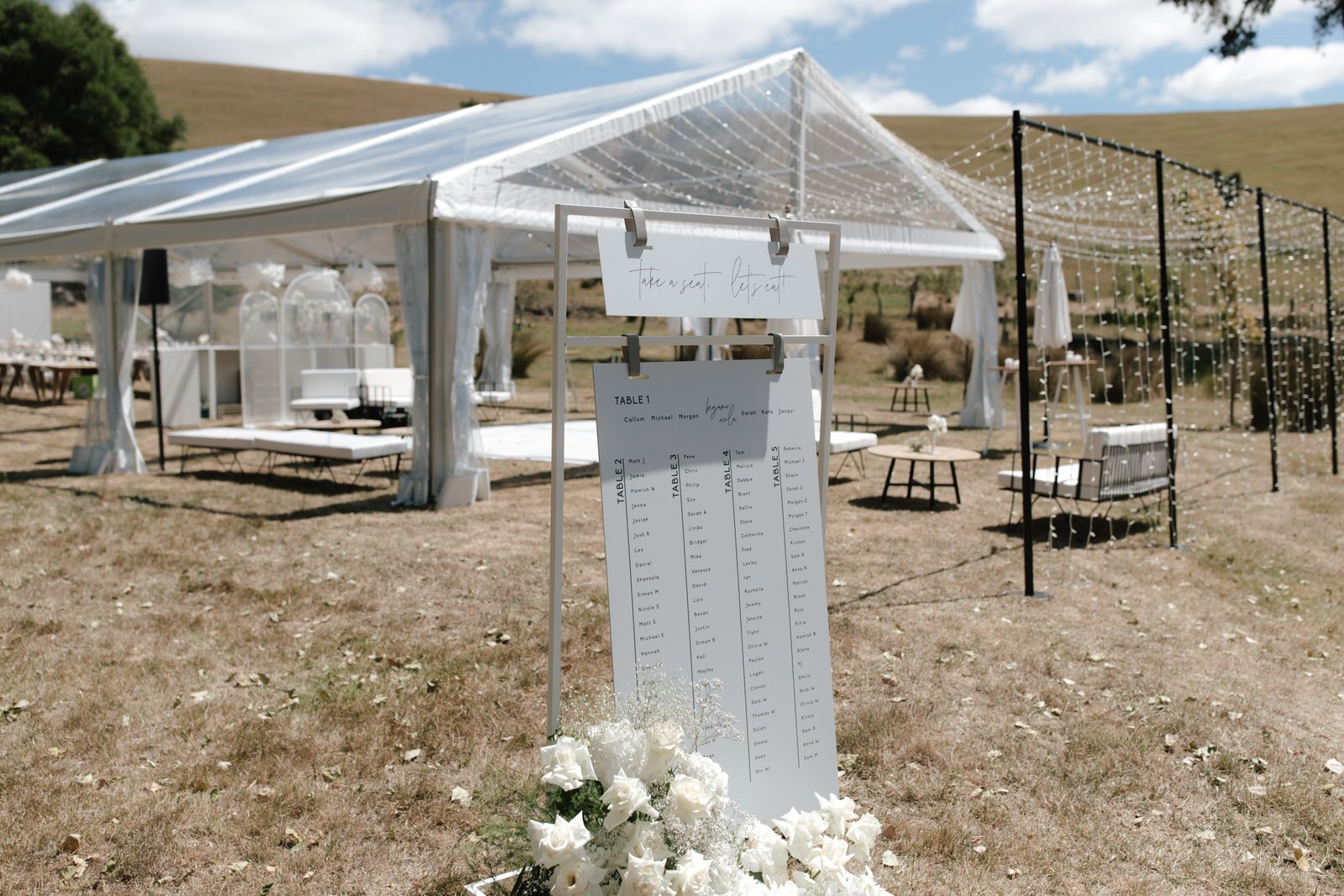 Custom wedding table setting signage - Truly Yours -  NZ