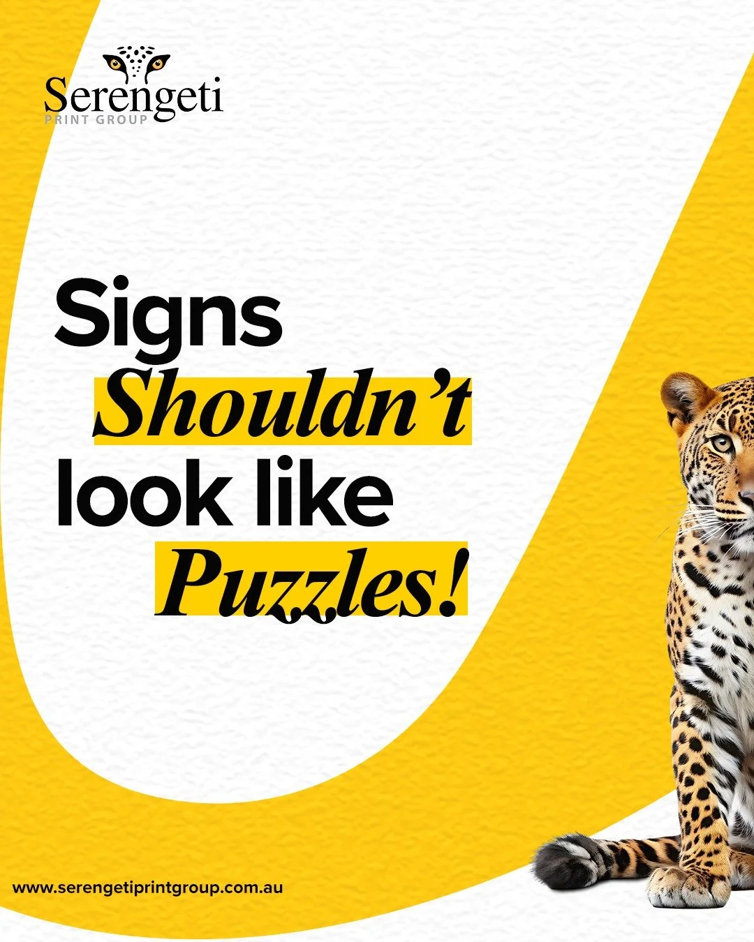 Seamless, Not Patchy 🧩✨​
A sign with gaps or misaligned panels? That&rsquo;s a weak first impression ⚠️​

​Serengeti Print Group delivers signage in one flawless piece 💎​

​👀 Clean, sharp, and impossible to miss ​
​🚀 Make your brand look perfect 