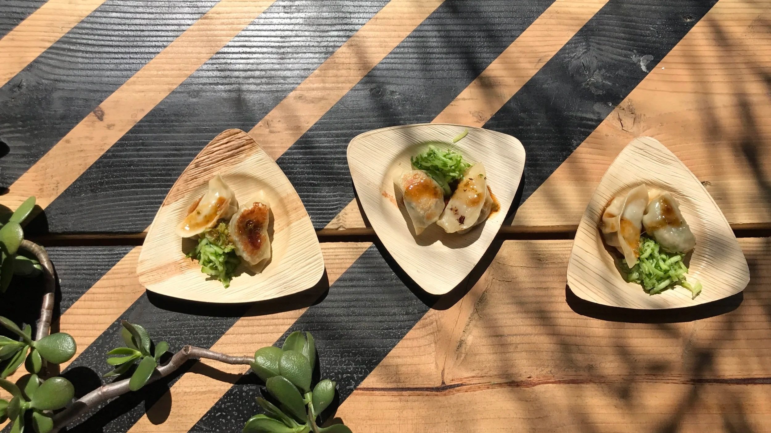 dumplings at LA Container Yard event