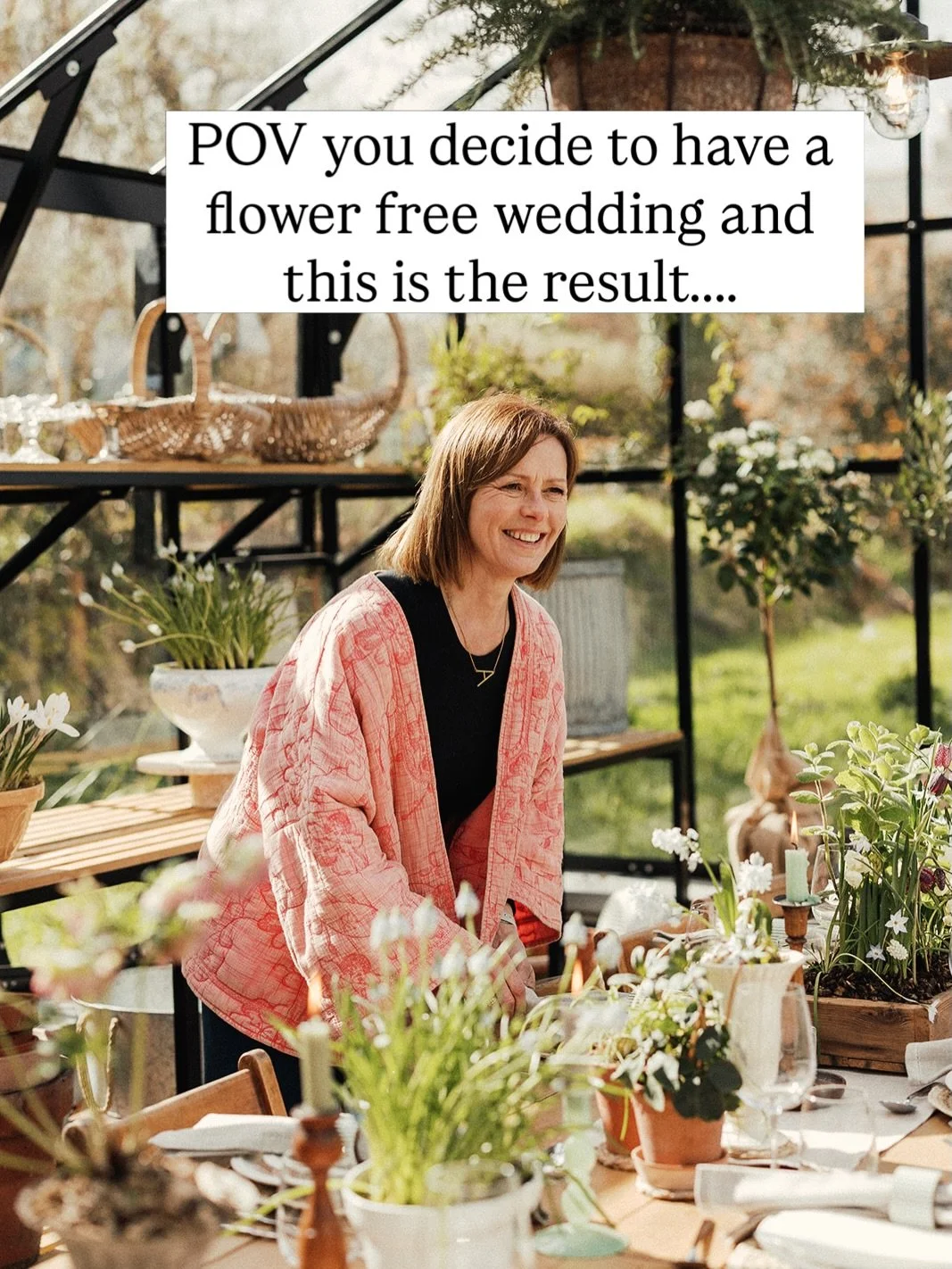 Make your wedding here super sustainable by hiring plants rather than using cut flowers.

Philippa from @thelittleflowerbox.co.uk hires a gorgeous selection of trees and planters full of seasonal plants. What a fabulous way to improve the eco credent