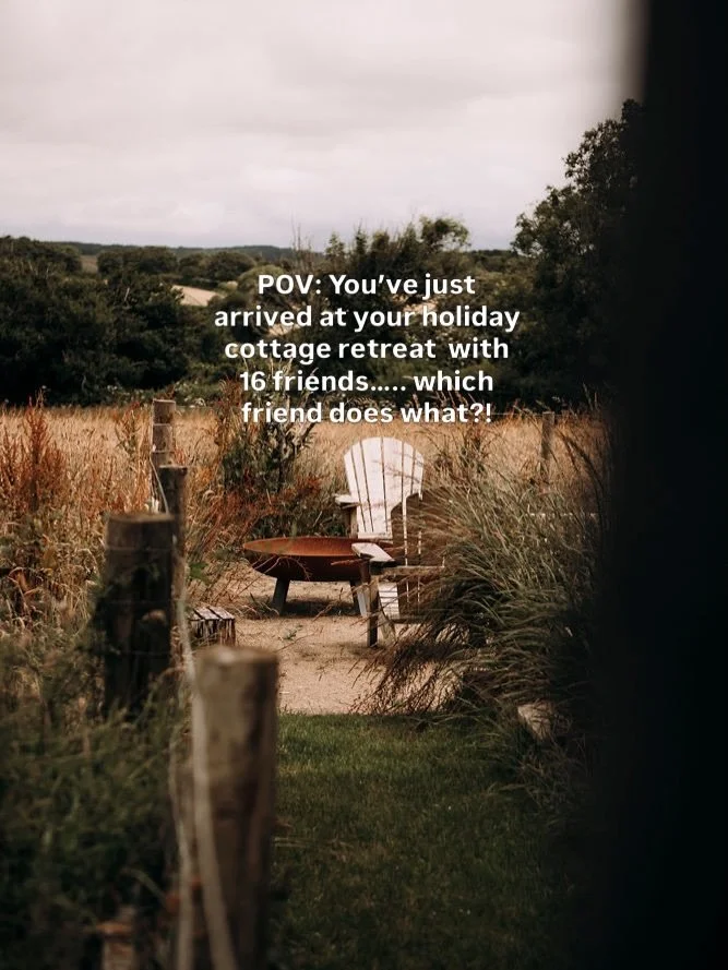 Heading for a weekend away with a group of friends? 

We all know the friend who&rsquo;ll open the first bottle of fizz, the one that will plan he beach trip, the one who probably booked the holiday!

Tag the friends that fit these photos!

Our cotta