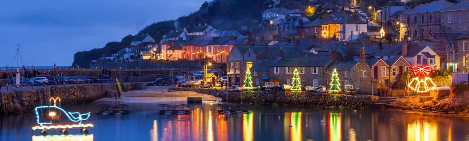 Mousehole Harbour at Christmas