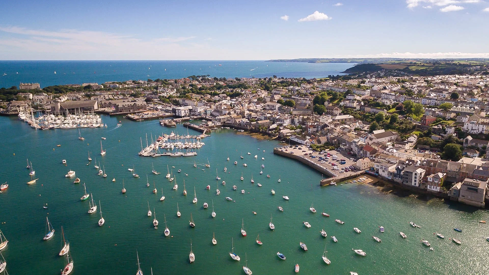 Falmouth Harbour and town, Cornwall