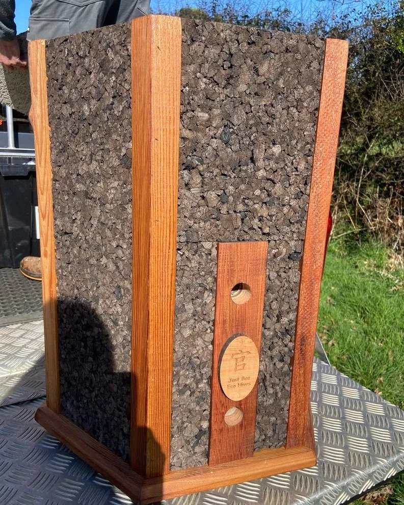 Made from cedar and cork