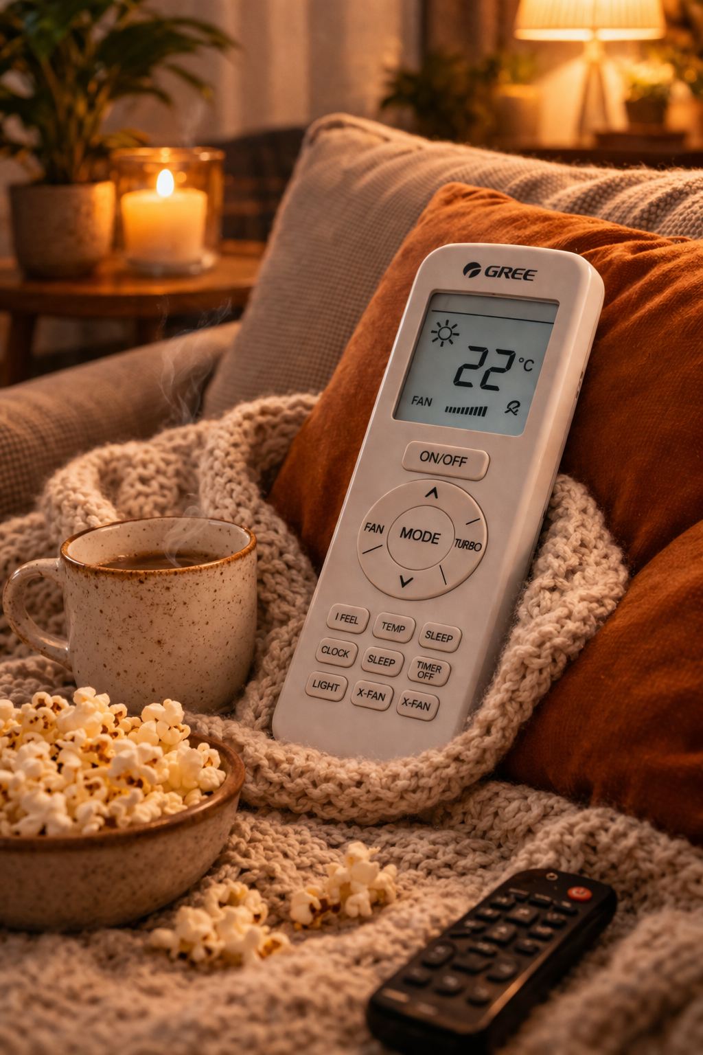 Fjernkontroll i sofa