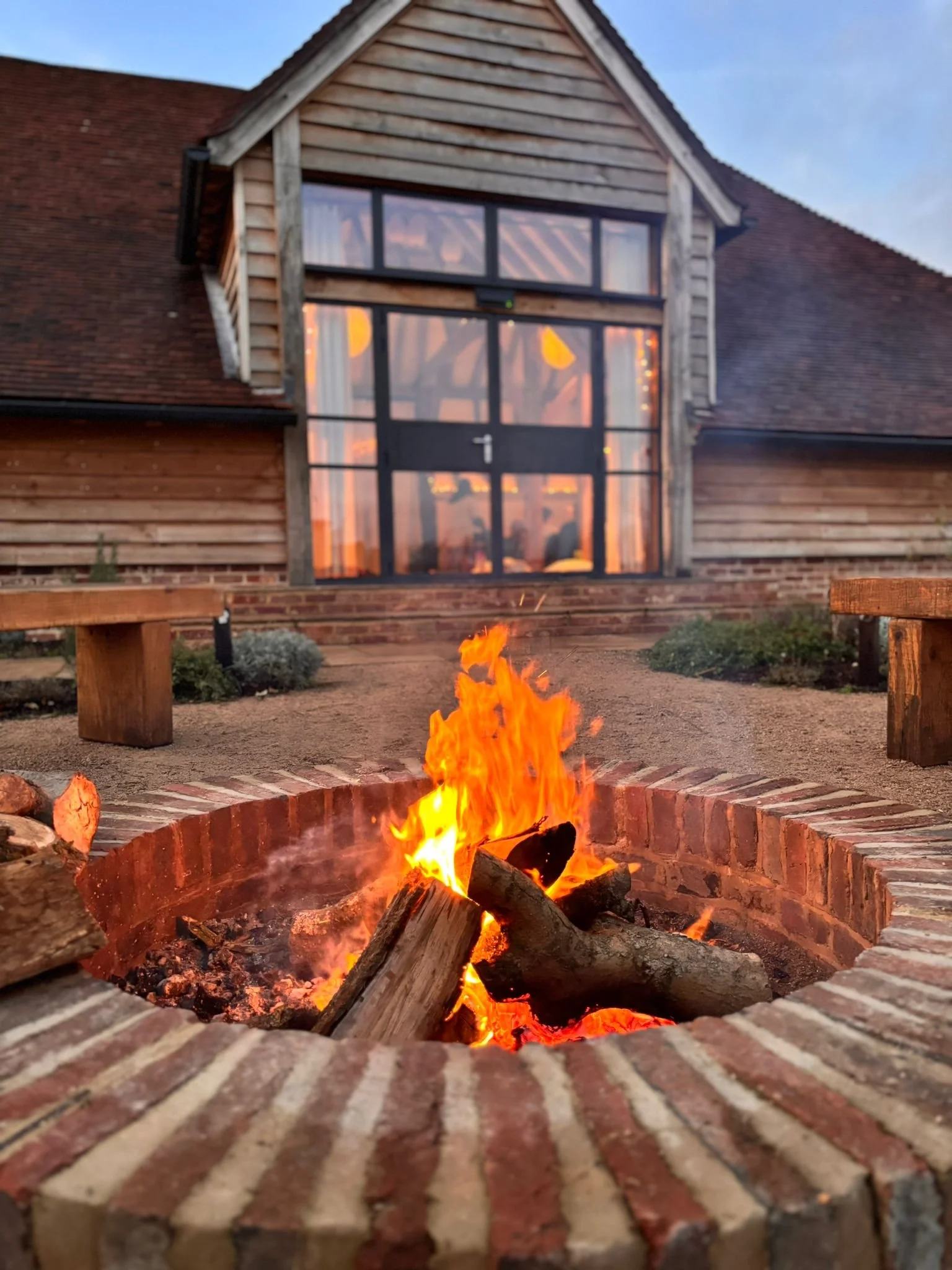 Venue Hire - Hackhurst Farm Fire gathering.JPG