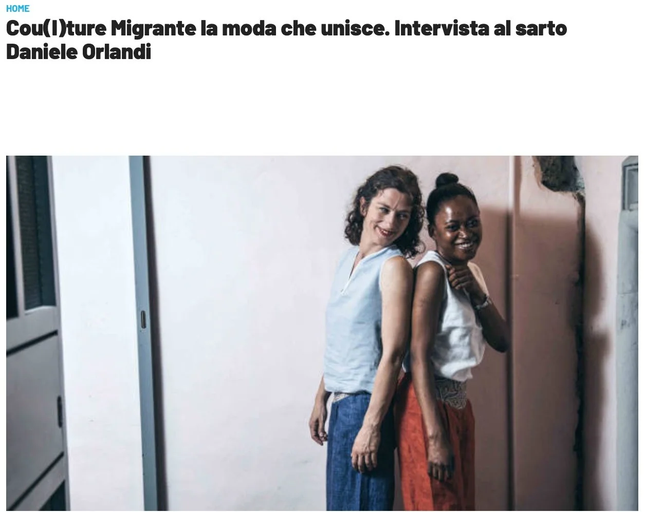 Daniele Orlandi, head of atelier for Cou(l)ture Migrante at Chiostrino Artificio, interviewed on CiaoComo Radio's volunteering segment, November 2019.