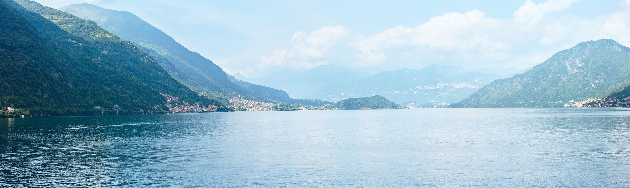 Lake Como. View of the Comacino island a
