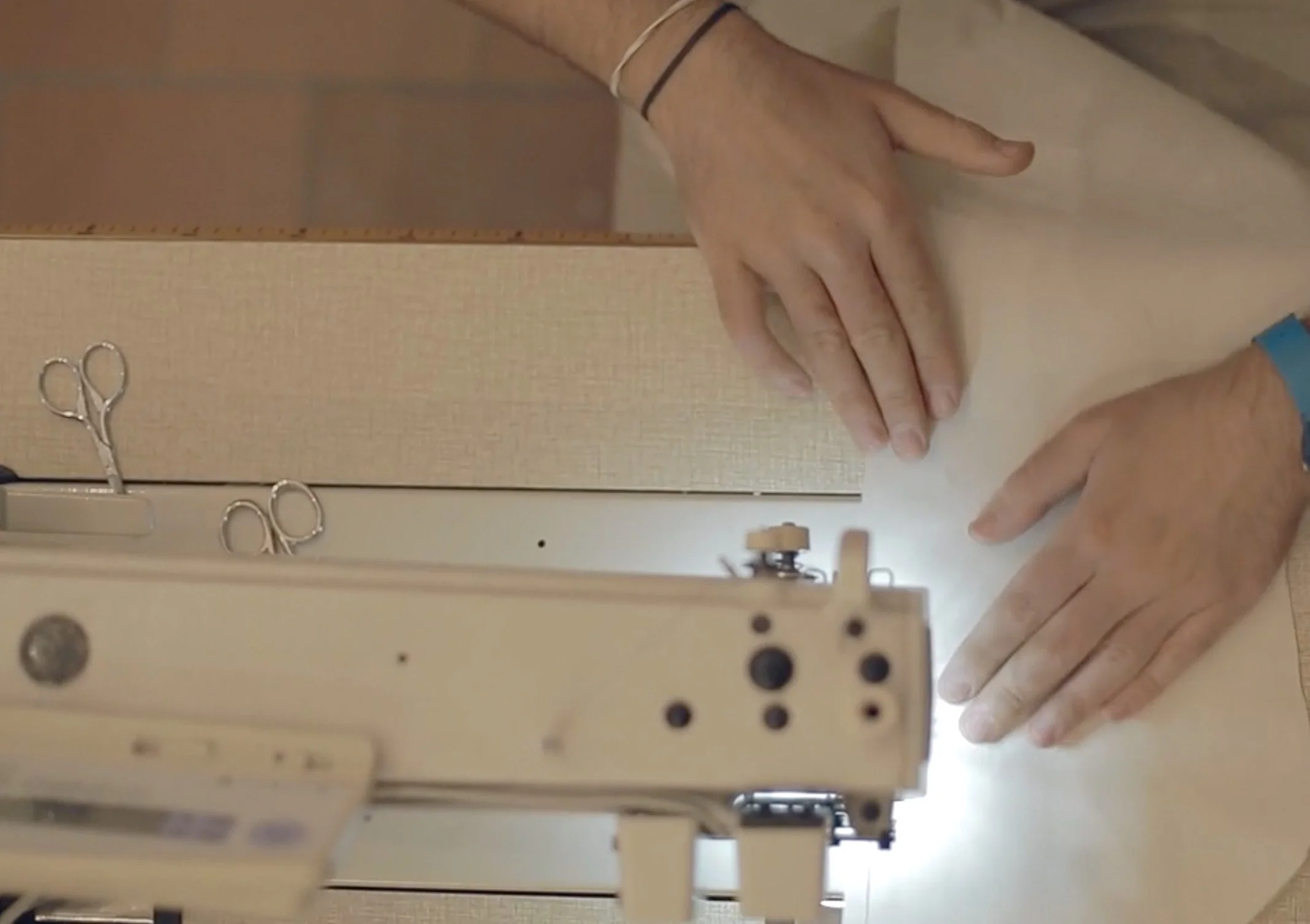 Sewing in the atelier