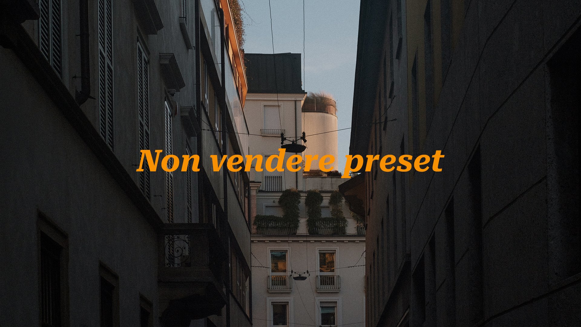 Perché non vendo preset