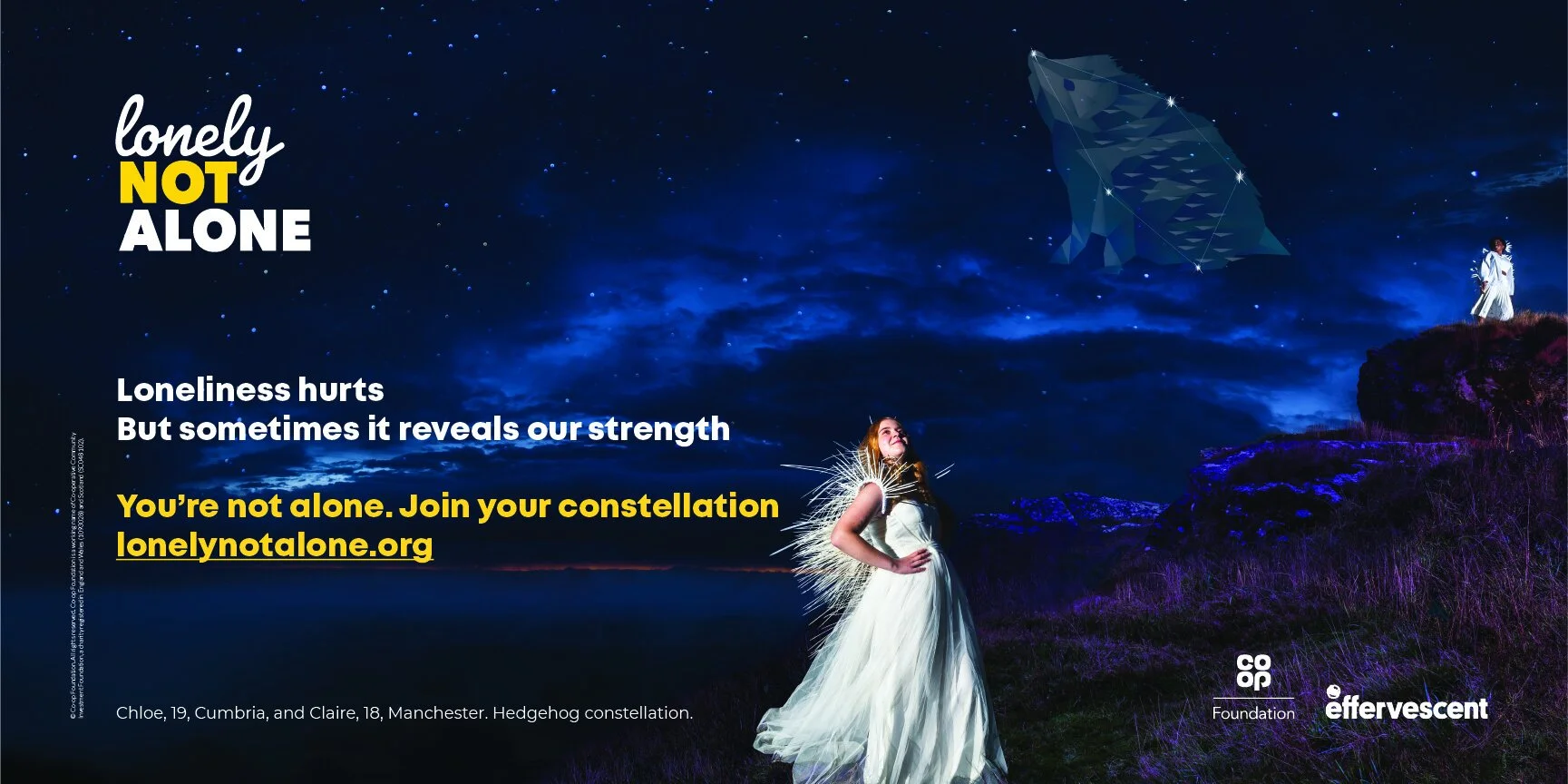 Lonely Not Alone | The Co-op Foundation | 2022 | Film + Out of Home Print + Social Media + Interactive Website + Live Storytelling Sessions