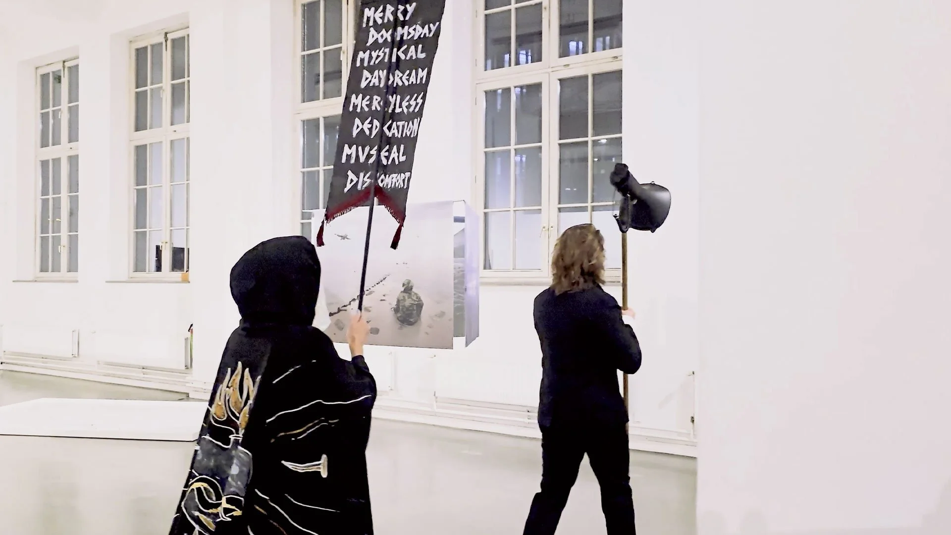 Procession with banner