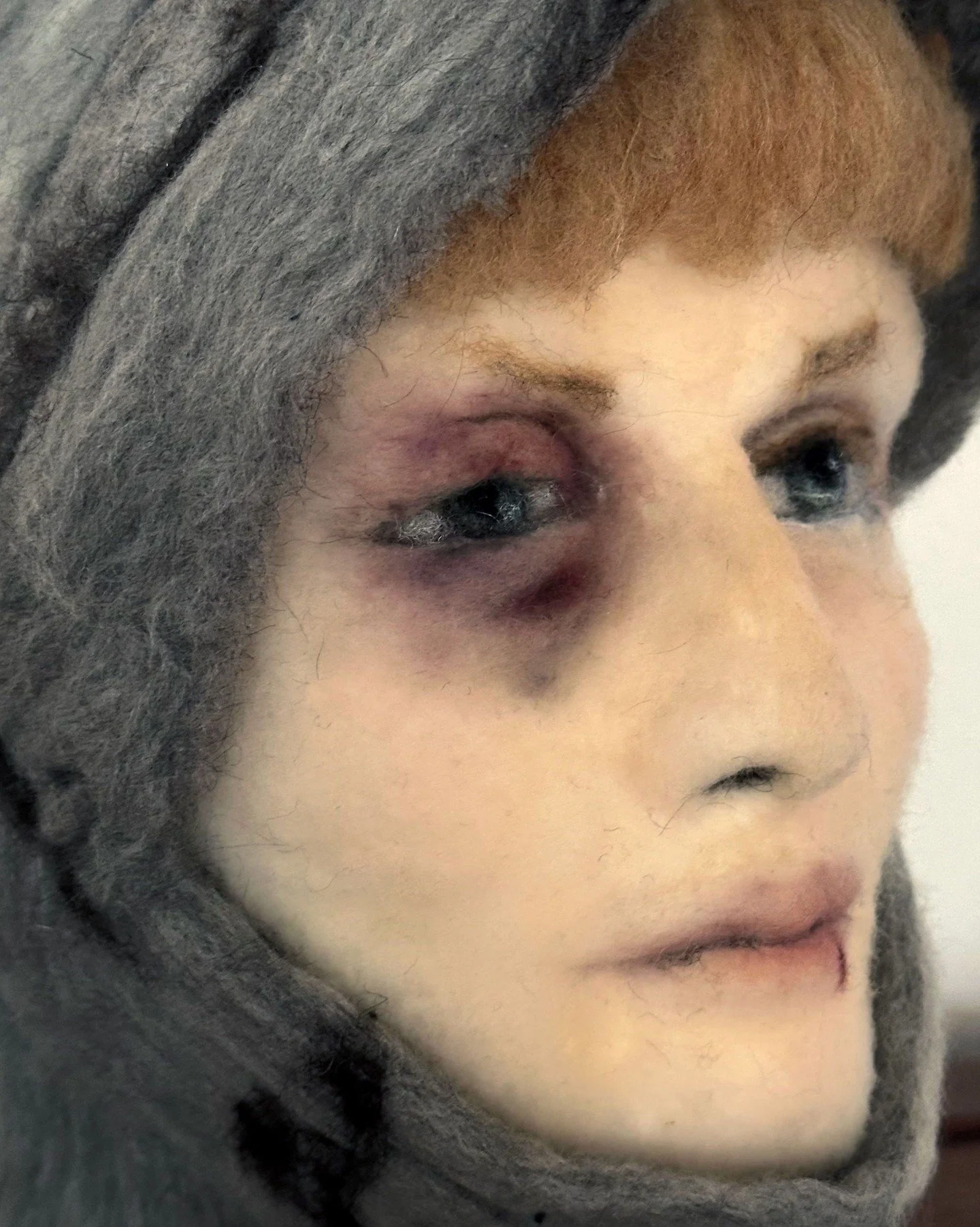 Jeanne d&rsquo;Arc
Wool, Velvet, 30 &times; 27 &times; 18  cm, 2026.

The strange softness radiating from a tale of violence.

Jeanne d&rsquo;Arc remains one of the most enduring female archetypes in European history because she united vision, faith,