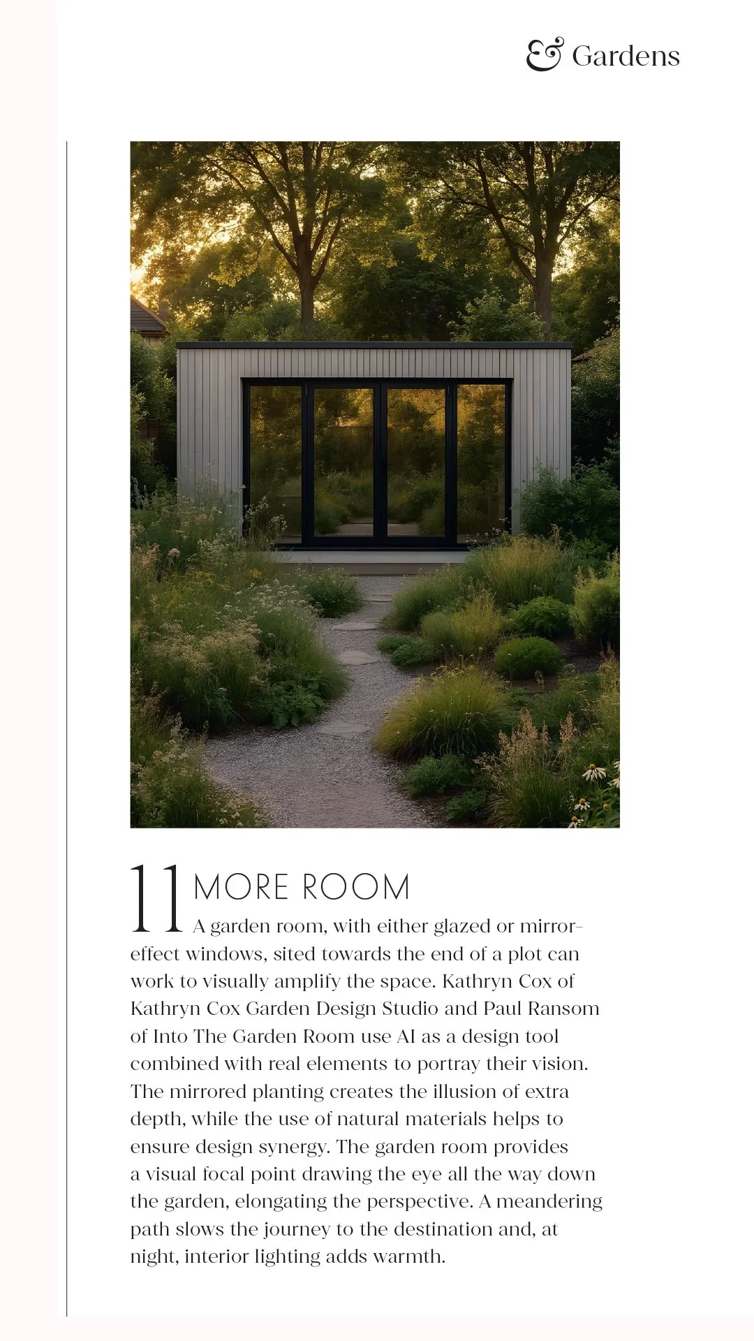 Garden Room Homes and Garden magazine path through planting
