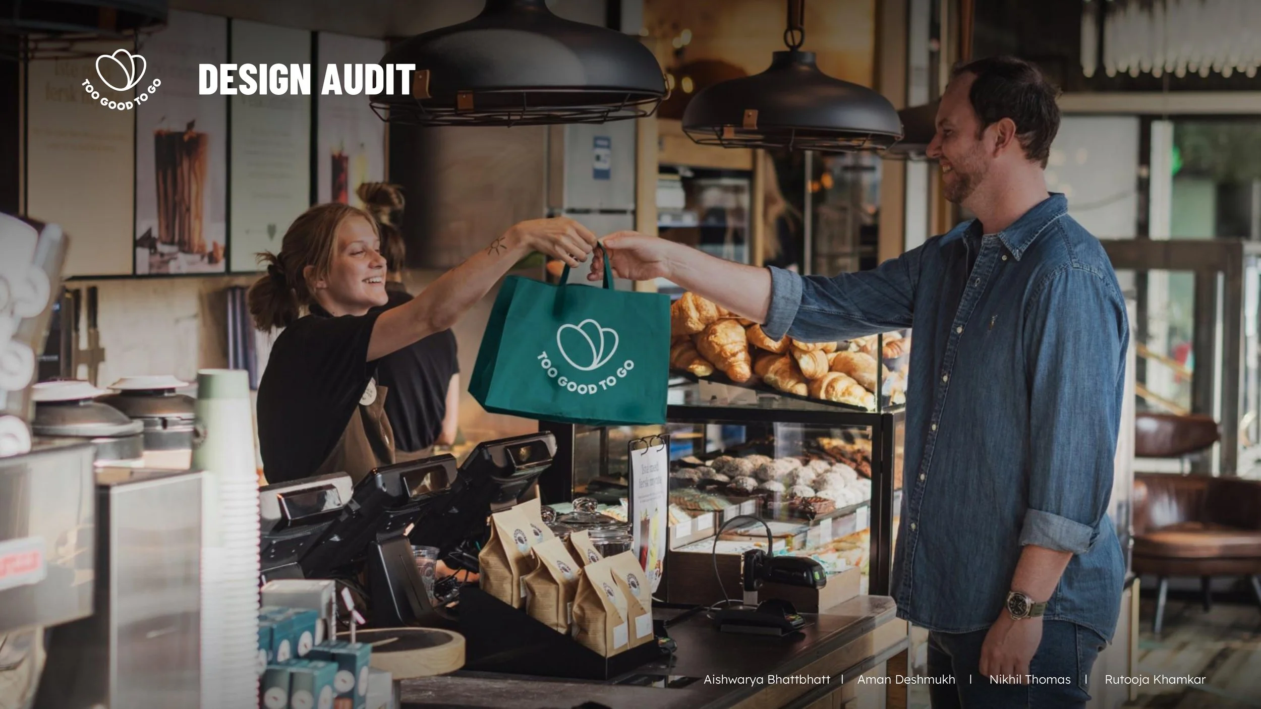 A design audit of Too Good To Go, based on visual identity from their 2022 Impact Report. Produced for the Design Management module at OCADU.