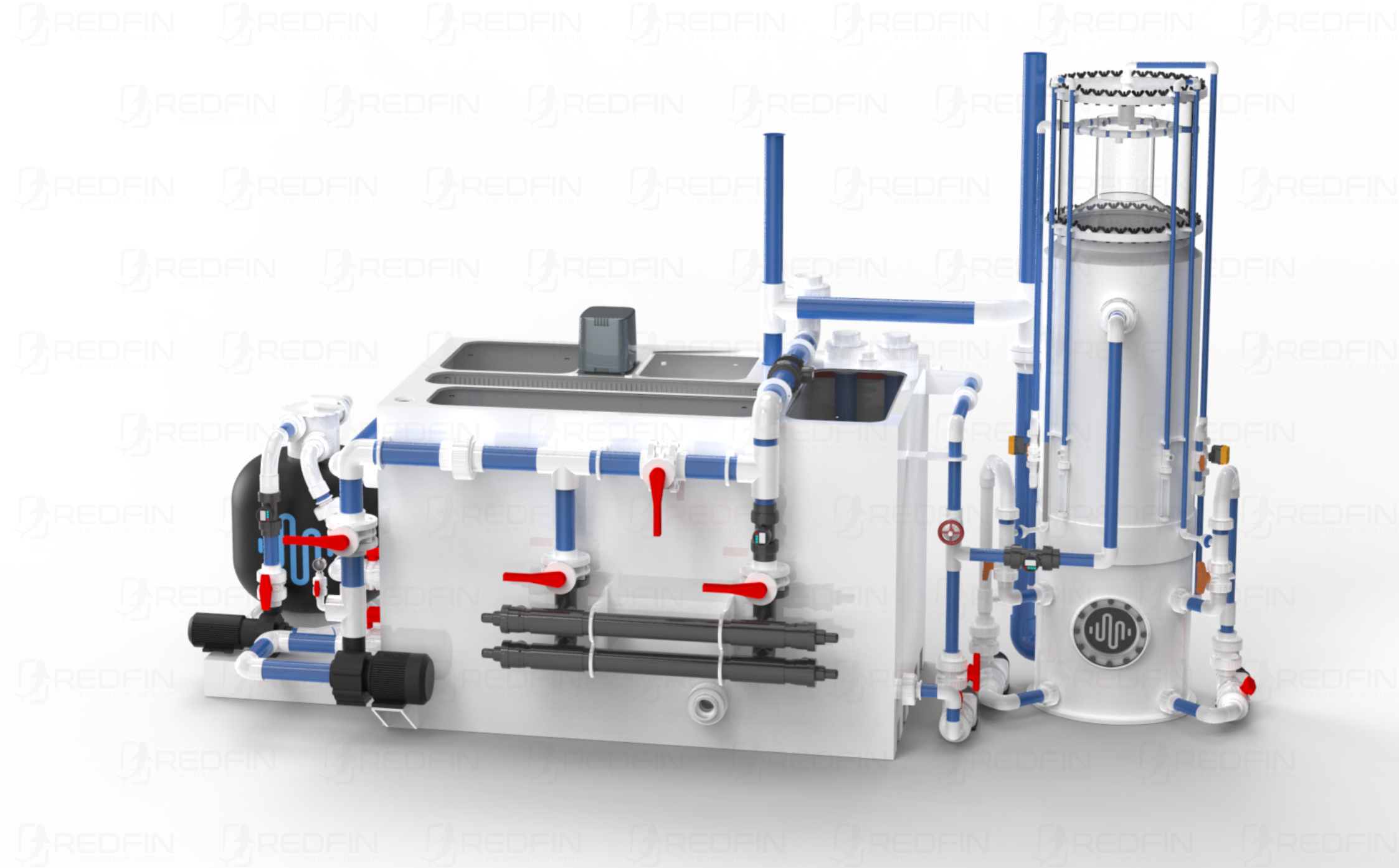 Filtration system supporting aquarium