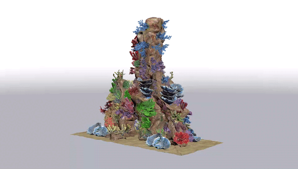 3D modeling of an aquarium theming