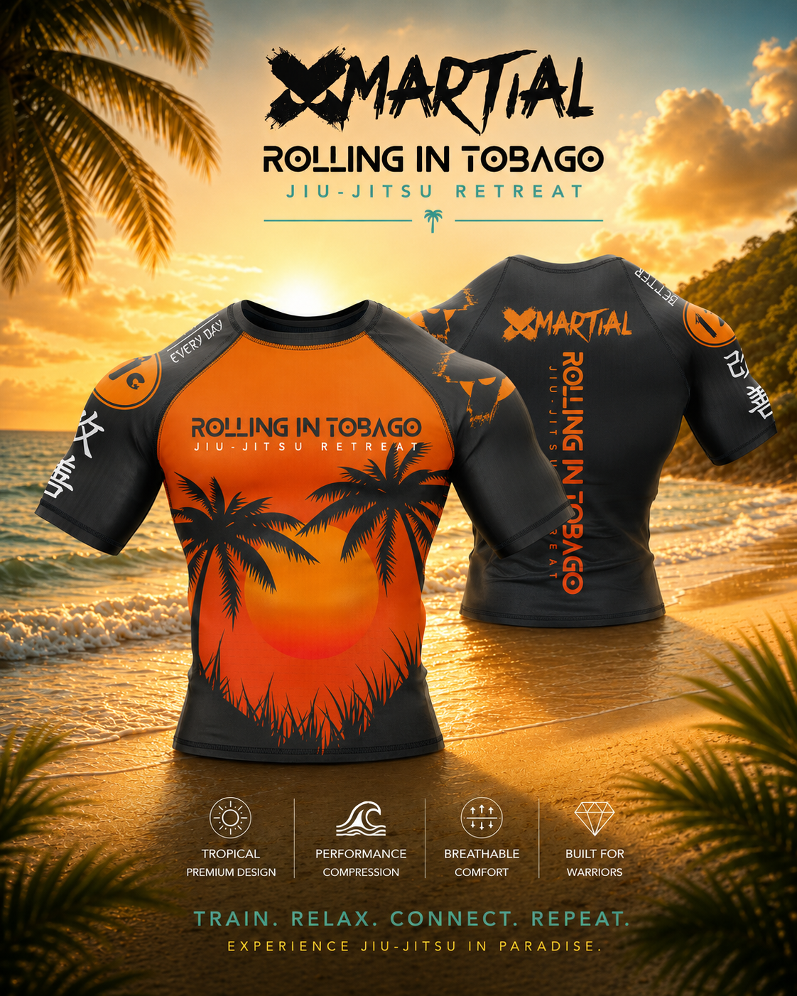 Rolling in Tobago and XMartial Collaborative Rash Guard Edition Three
