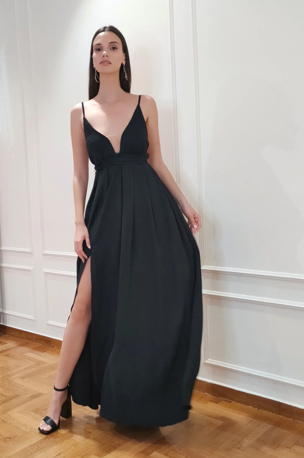 Low Back Maxi Dress with V Neck — Meanwhile in Athens