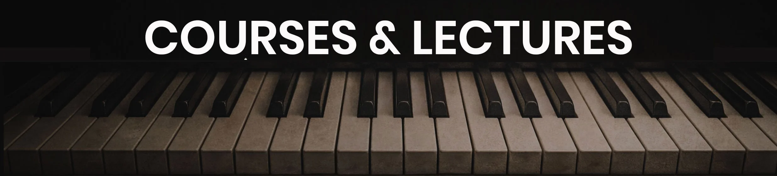 Courses & Lectures page banner for music history courses by Edward Barnes