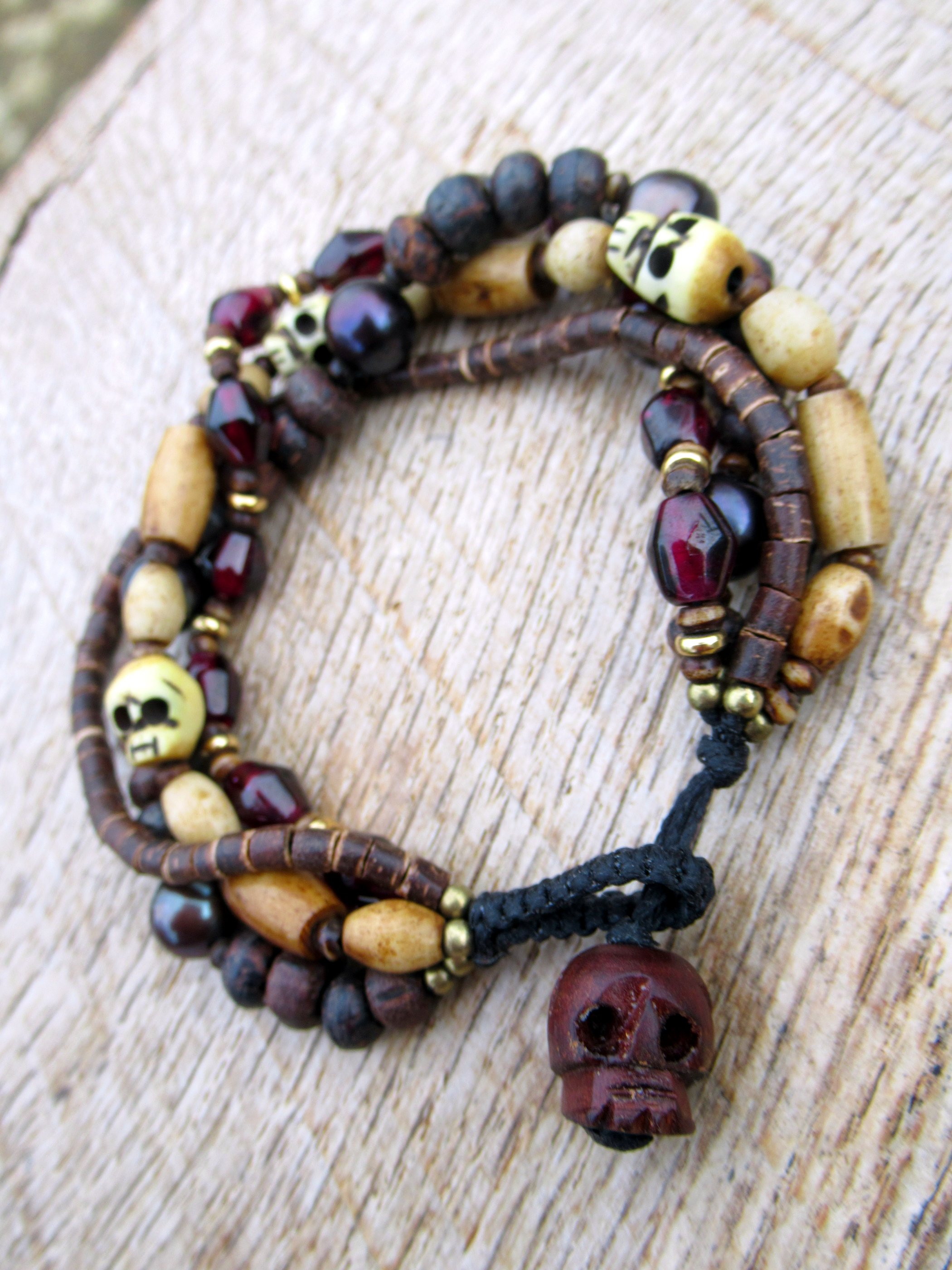 Steel Skull Beads with Genuine Fossil Jasper Stone Beads Bra | Erica  DelGardo Jewelry Designs | Houston, TX