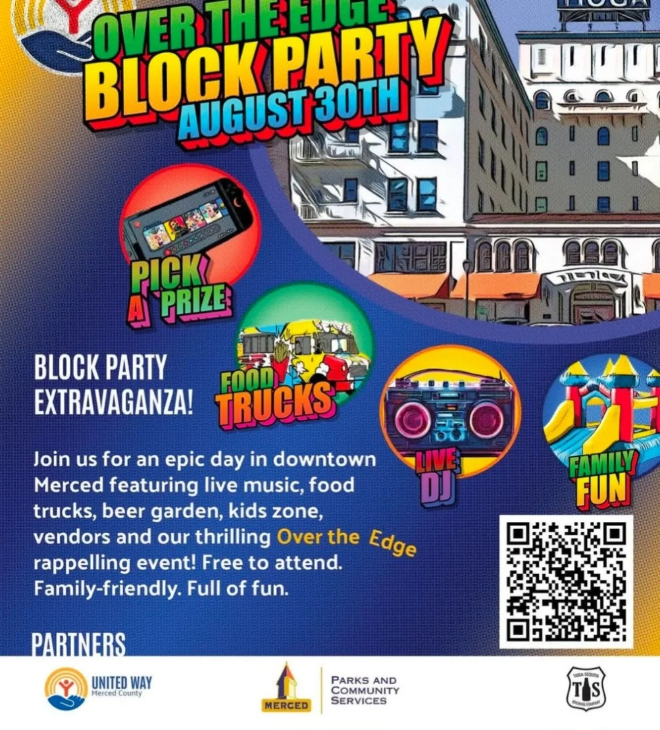 Today is the day! Come down to the Tioga and watch people brave the heights and Go Over the Edge all to raise money for a good cause. 

@unitedwaymerced @dietz_stephanie @billcummings9
