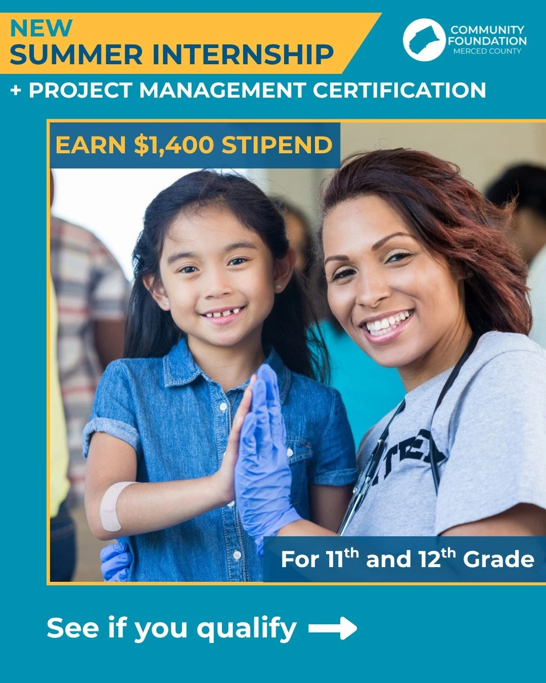 For our Merced County 11th and 12th grade students interested in a future career in healthcare, community or public health, UC Merced Division of Professional and Continuing Education is offering a new SUMMER INTERNSHIP in Community Health.

Qualifie