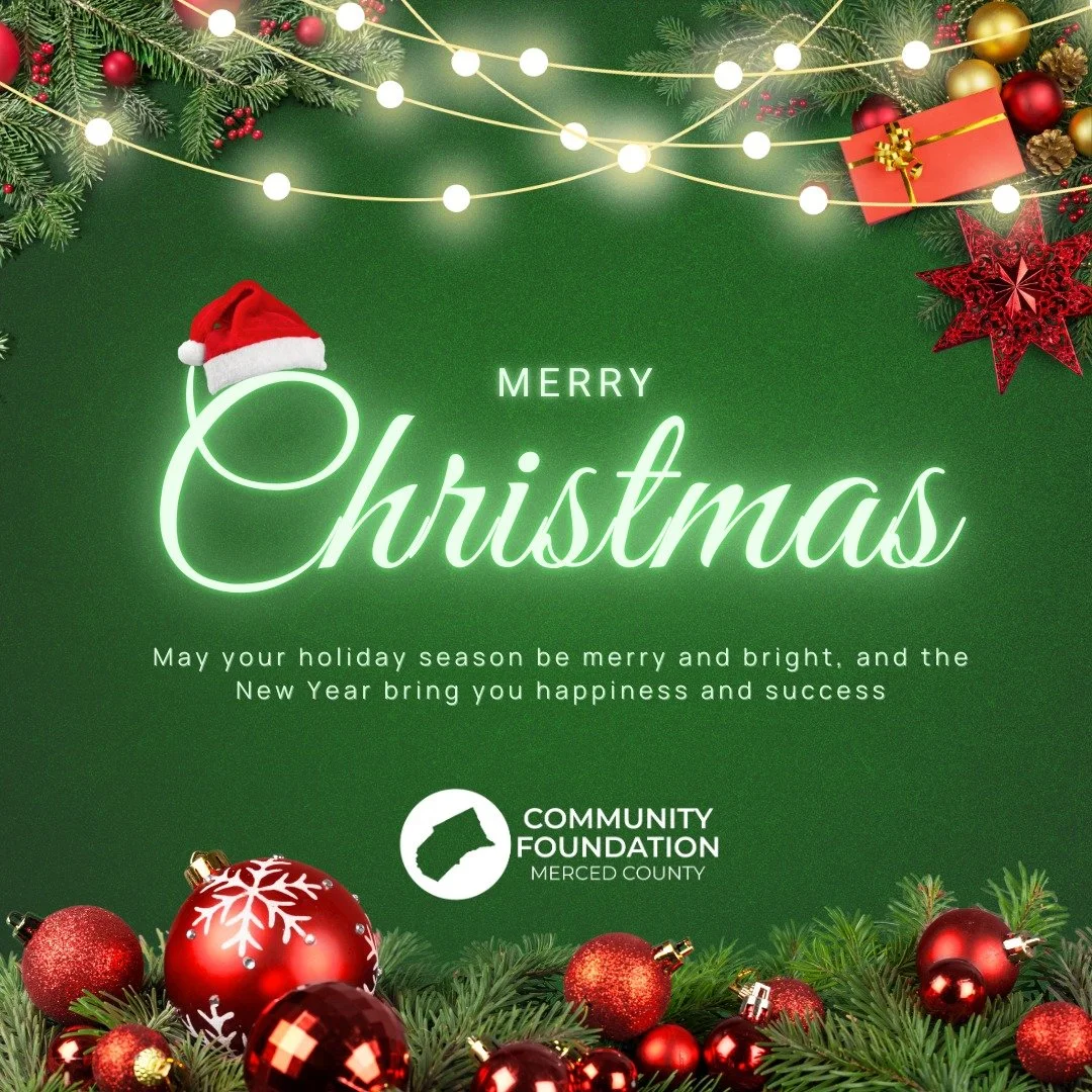 🎄✨ Merry Christmas to you and yours! ✨🎄

From all of us at the Community Foundation of Merced County, we wish you a joyous holiday season filled with warmth, gratitude, and special moments with friends and family. 🧡

May the season bring peace, co