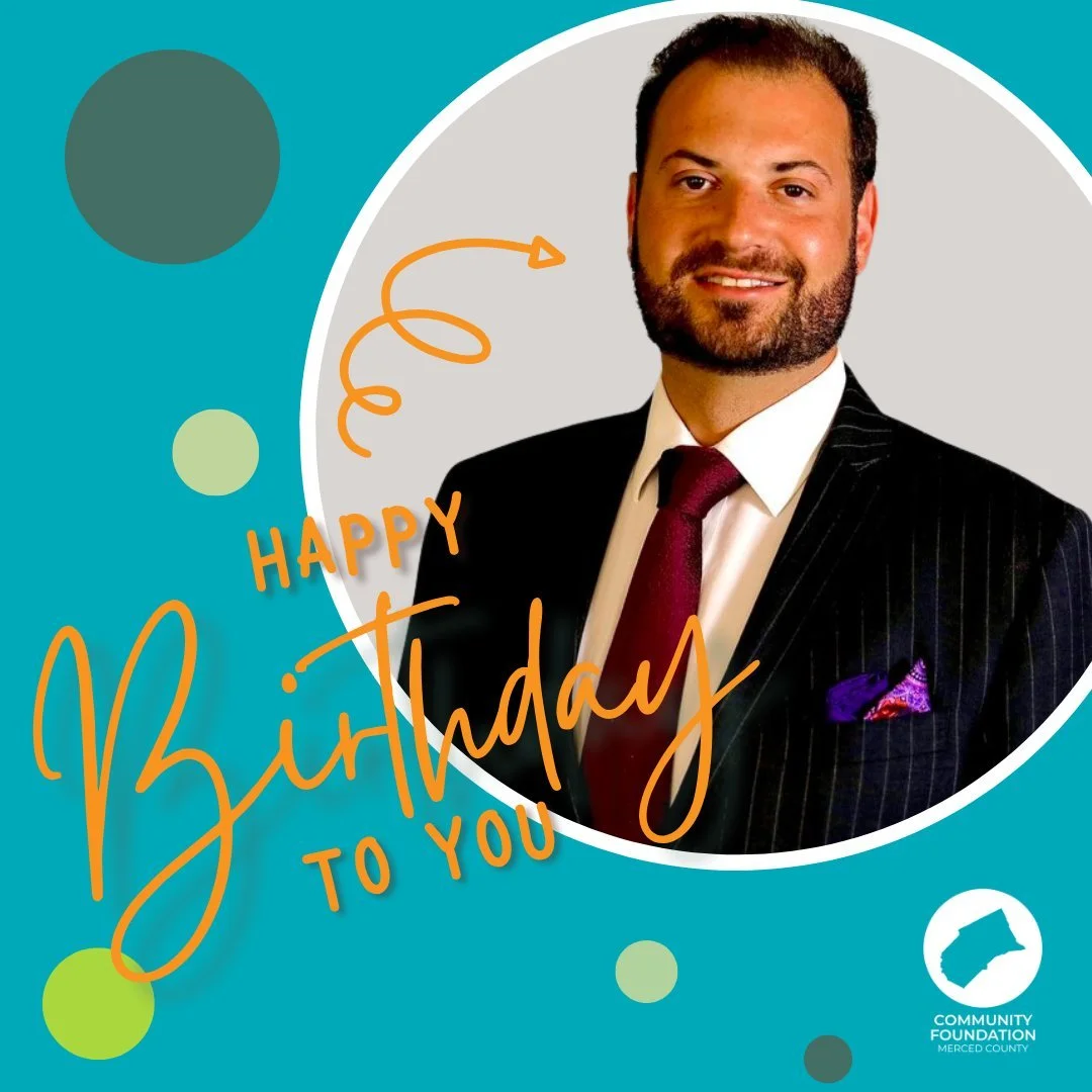 🎉 Happy Birthday, Ryan Heller! 🎉

Today we&rsquo;re celebrating Ryan, who has served on the Community Foundation of Merced County Board of Directors for the past five years. We appreciate his time and commitment to the Foundation and to our communi