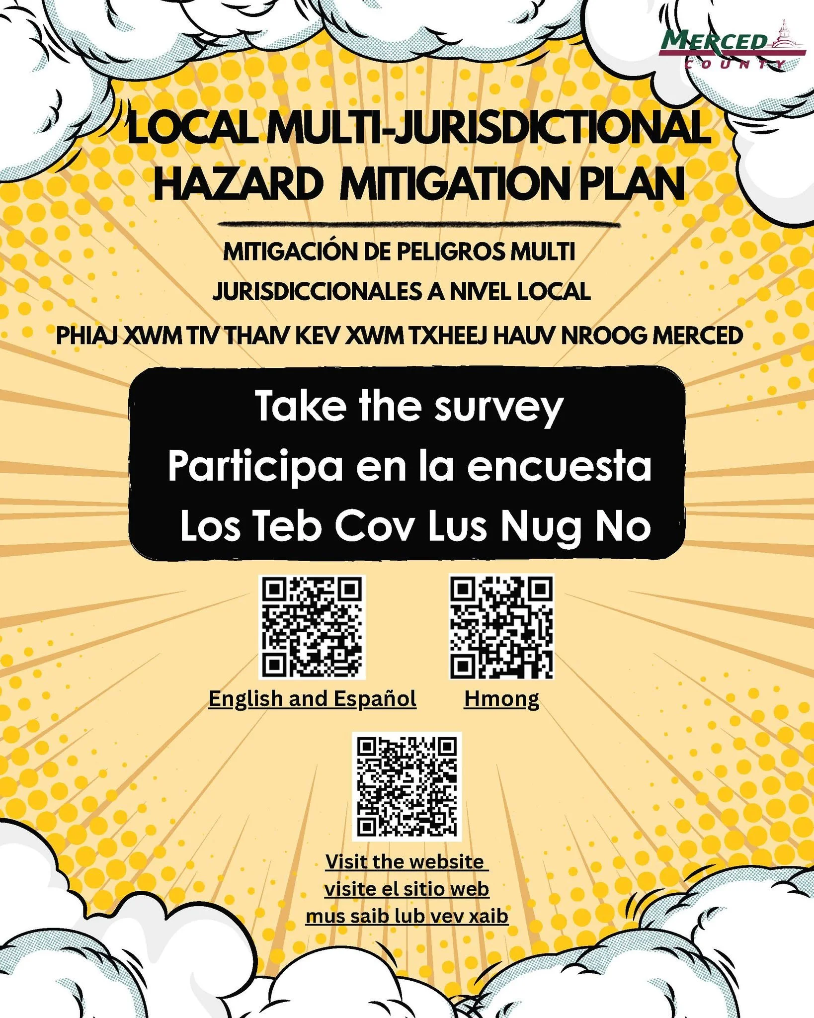 Sharing from our partners at Merced County Office of Emergency Services&mdash;help shape Merced County&rsquo;s future.

Your input is needed for the Local Multi-Jurisdictional Hazard Mitigation Plan Update. Community feedback will directly inform how